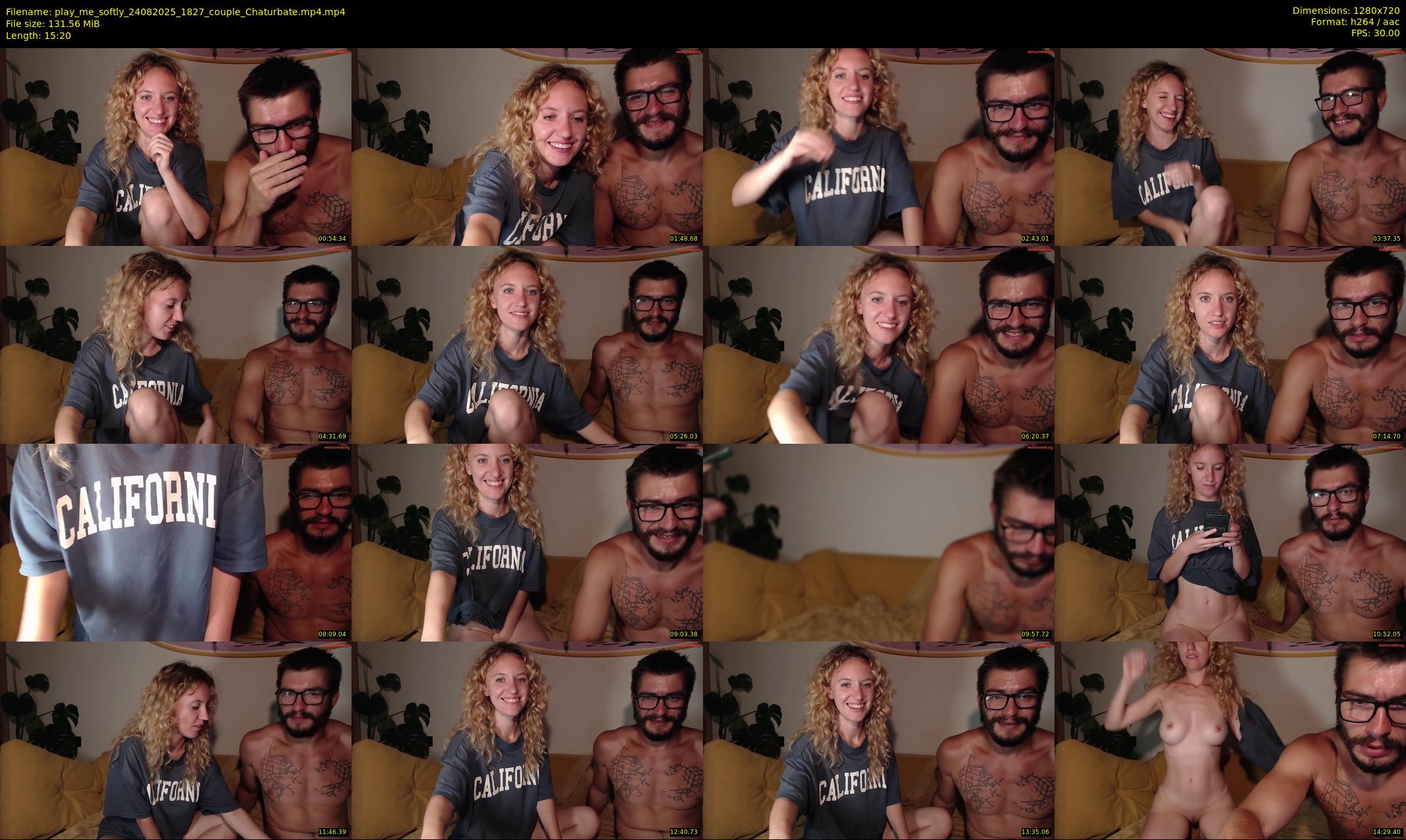 play_me_softly — 16 minute Chaturbate couple cam show recording, 720p, Aug 24, 2025