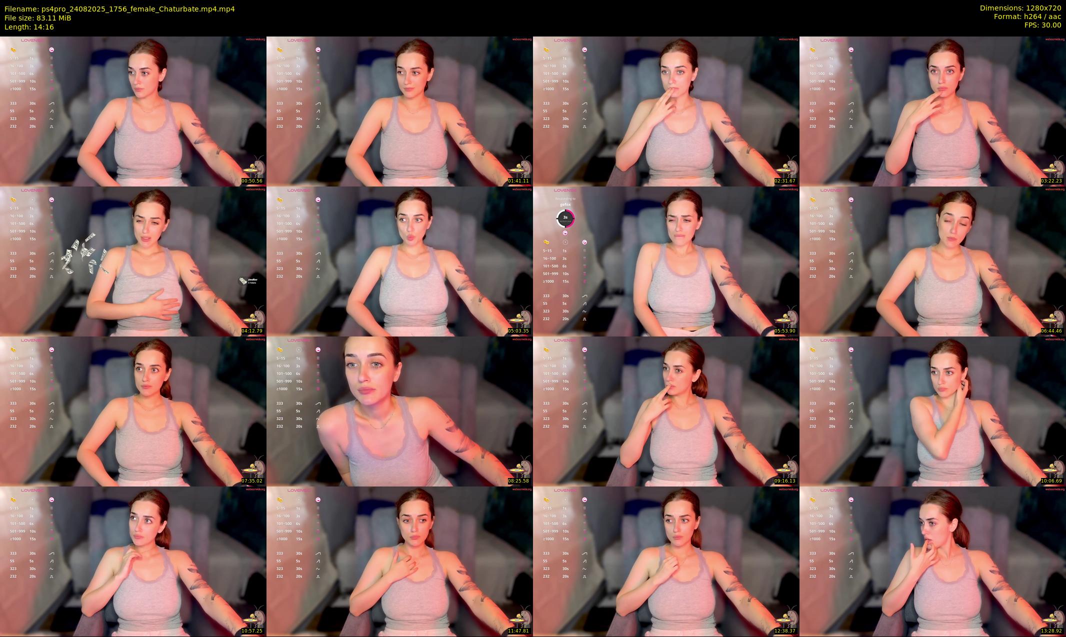 ps4pro — 15 minute Chaturbate female cam show recording, 720p, Aug 24, 2025