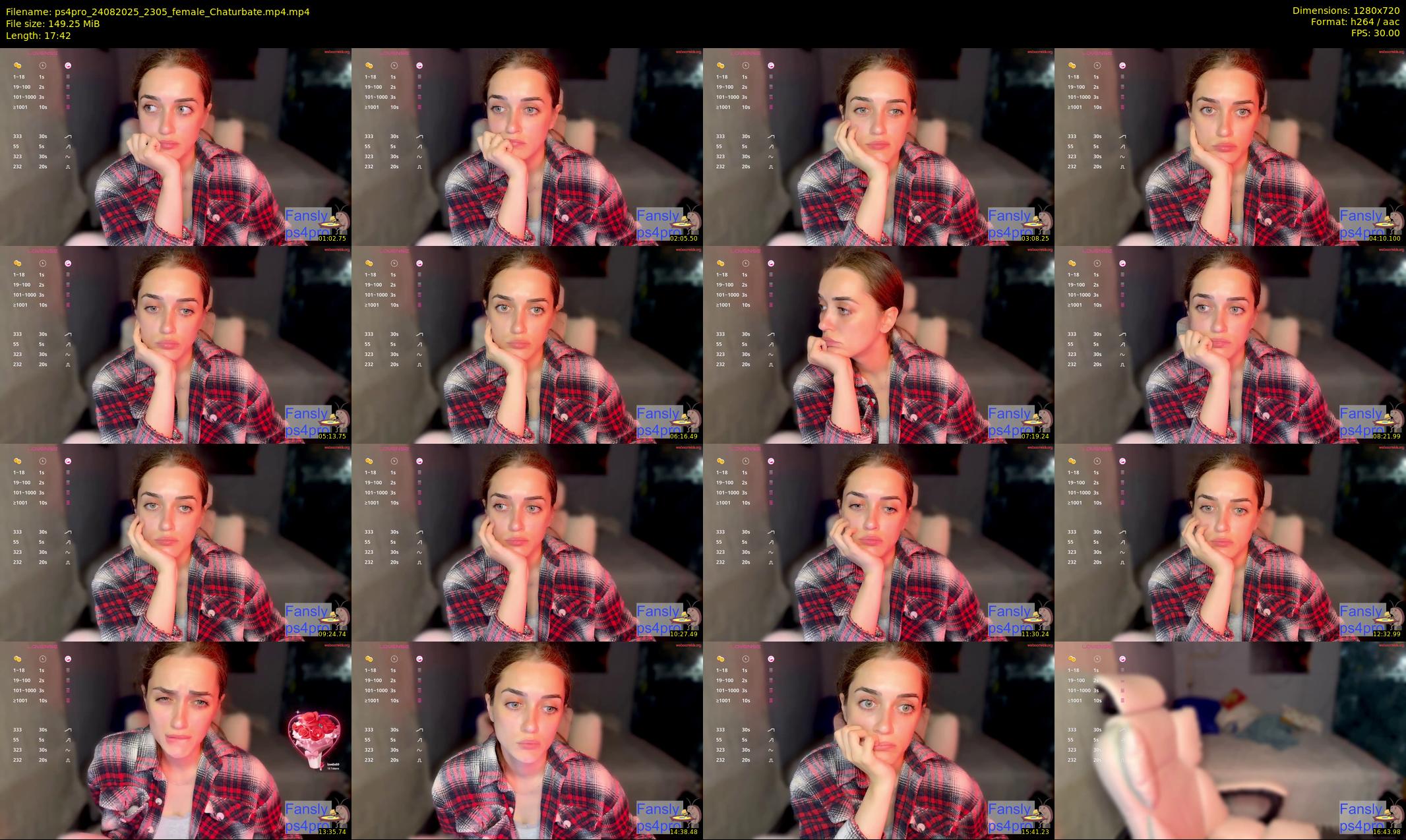ps4pro — 18 minute Chaturbate female cam show recording, 720p, Aug 24, 2025