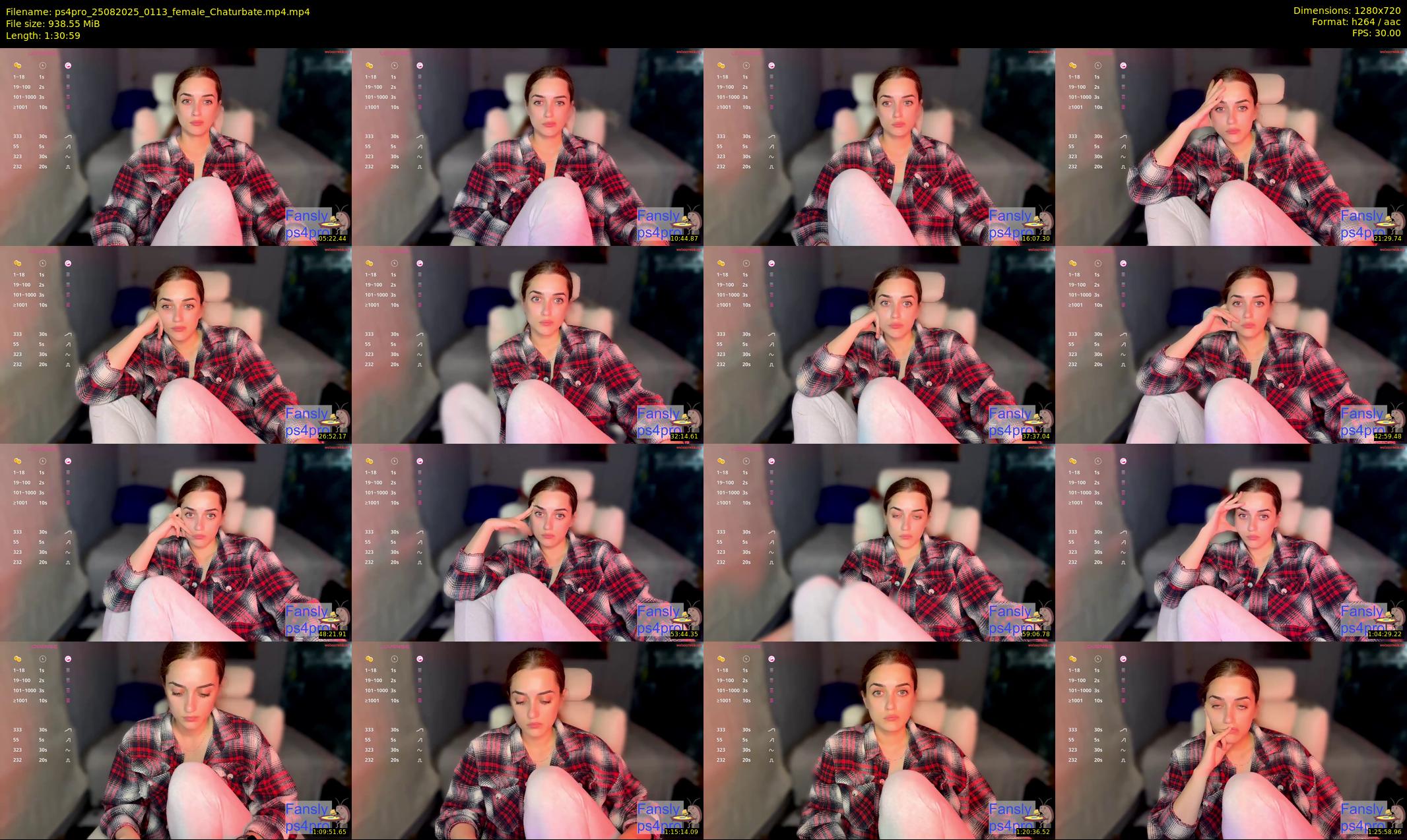 ps4pro — 91 minute Chaturbate female cam show recording, 720p, Aug 25, 2025