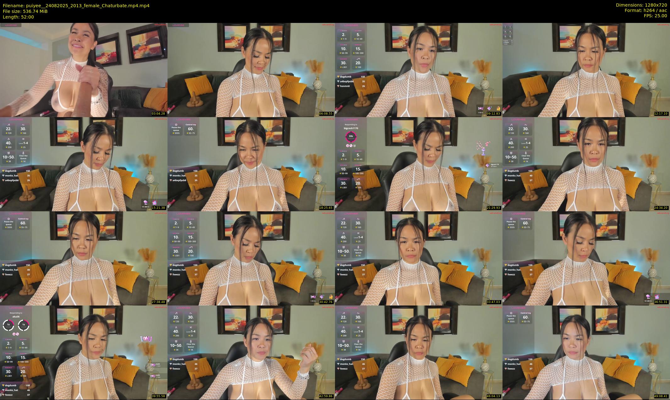 puiyee_ — 52 minute Chaturbate female cam show recording, 720p, Aug 24, 2025