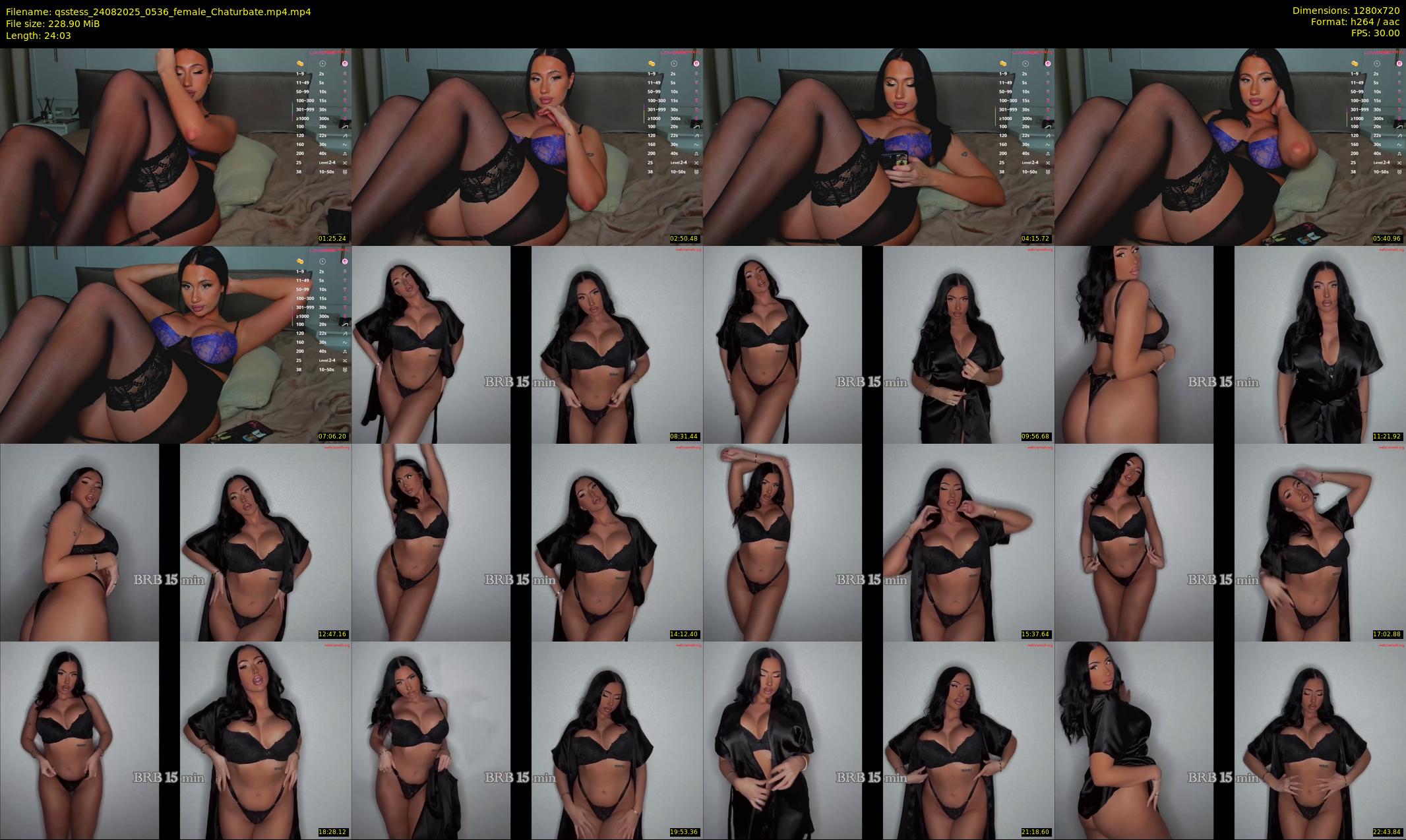 qsstess — 25 minute Chaturbate female cam show recording, 720p, Aug 24, 2025