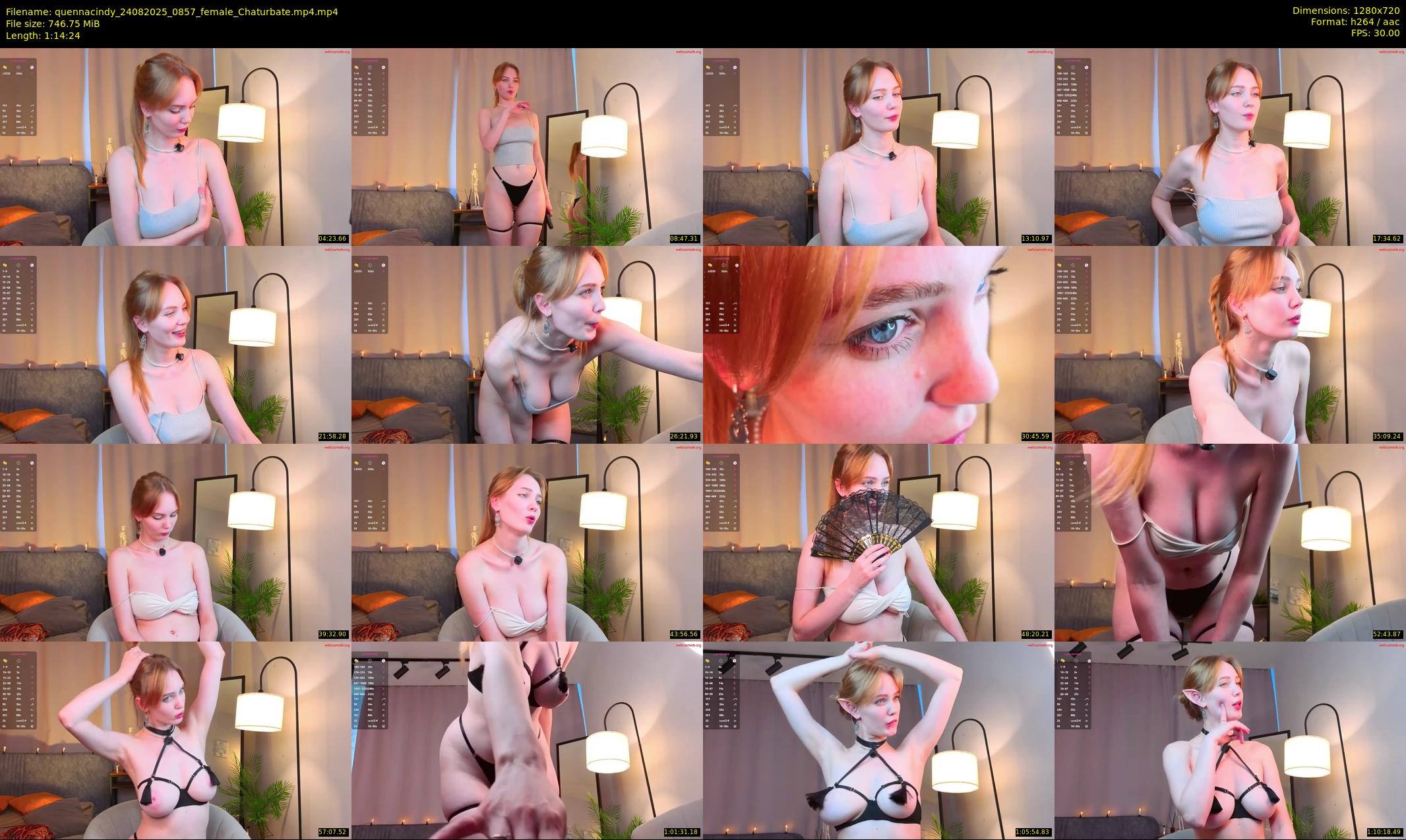 quennacindy — 75 minute Chaturbate female cam show recording, 720p, Aug 24, 2025