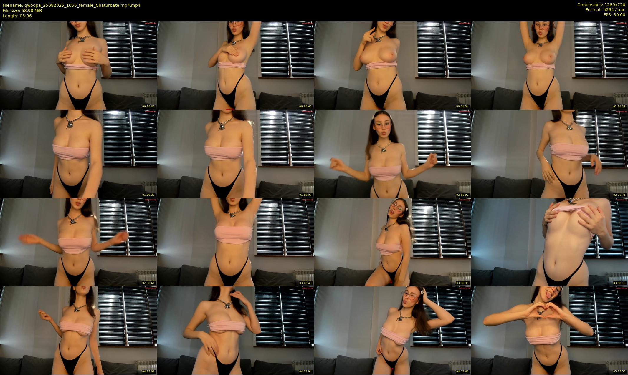 qwoopa — 6 minute Chaturbate female cam show recording, 720p, Aug 25, 2025