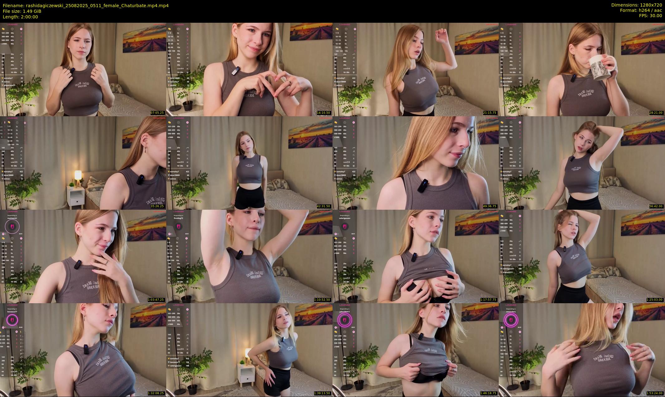 rashidagiczewski — 120 minute Chaturbate female cam show recording, 720p, Aug 25, 2025