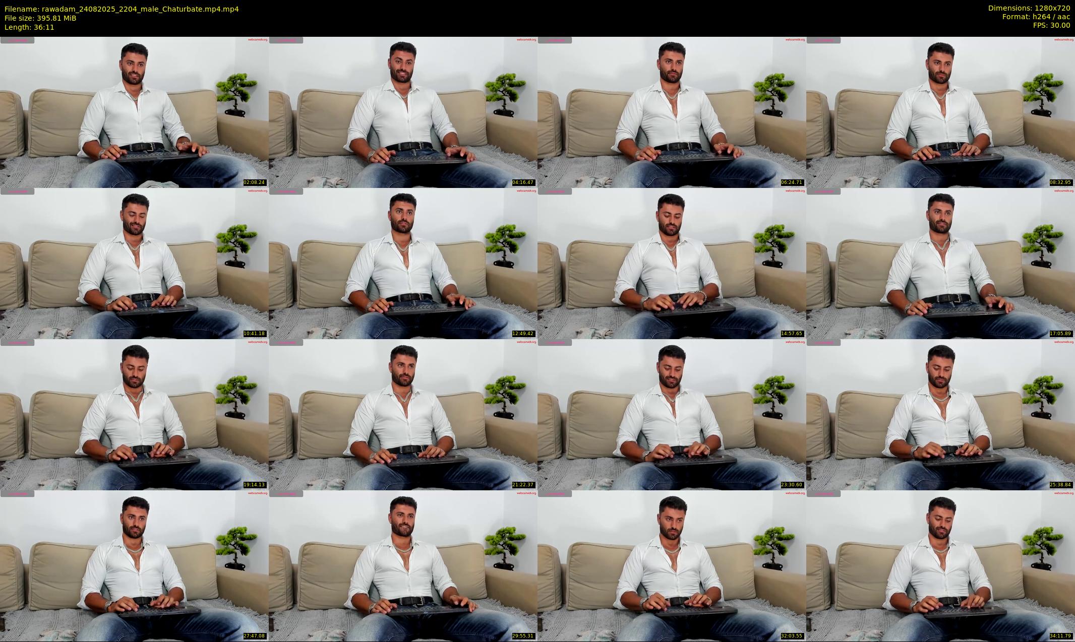 rawadam — 37 minute Chaturbate male cam show recording, 720p, Aug 24, 2025