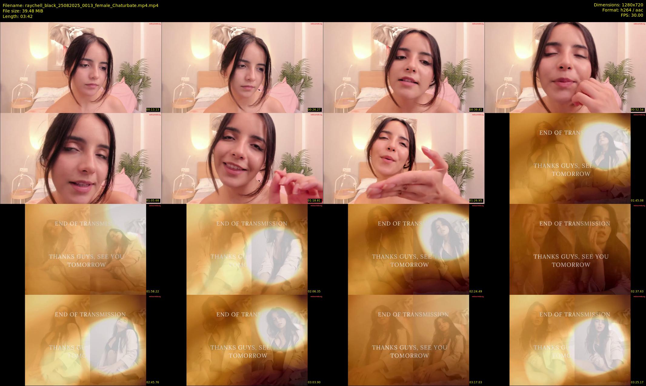 raychell_black — 4 minute Chaturbate female cam show recording, 720p, Aug 25, 2025
