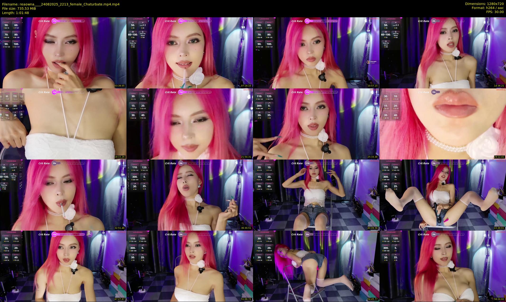 reaowna___ — 62 minute Chaturbate female cam show recording, 720p, Aug 24, 2025