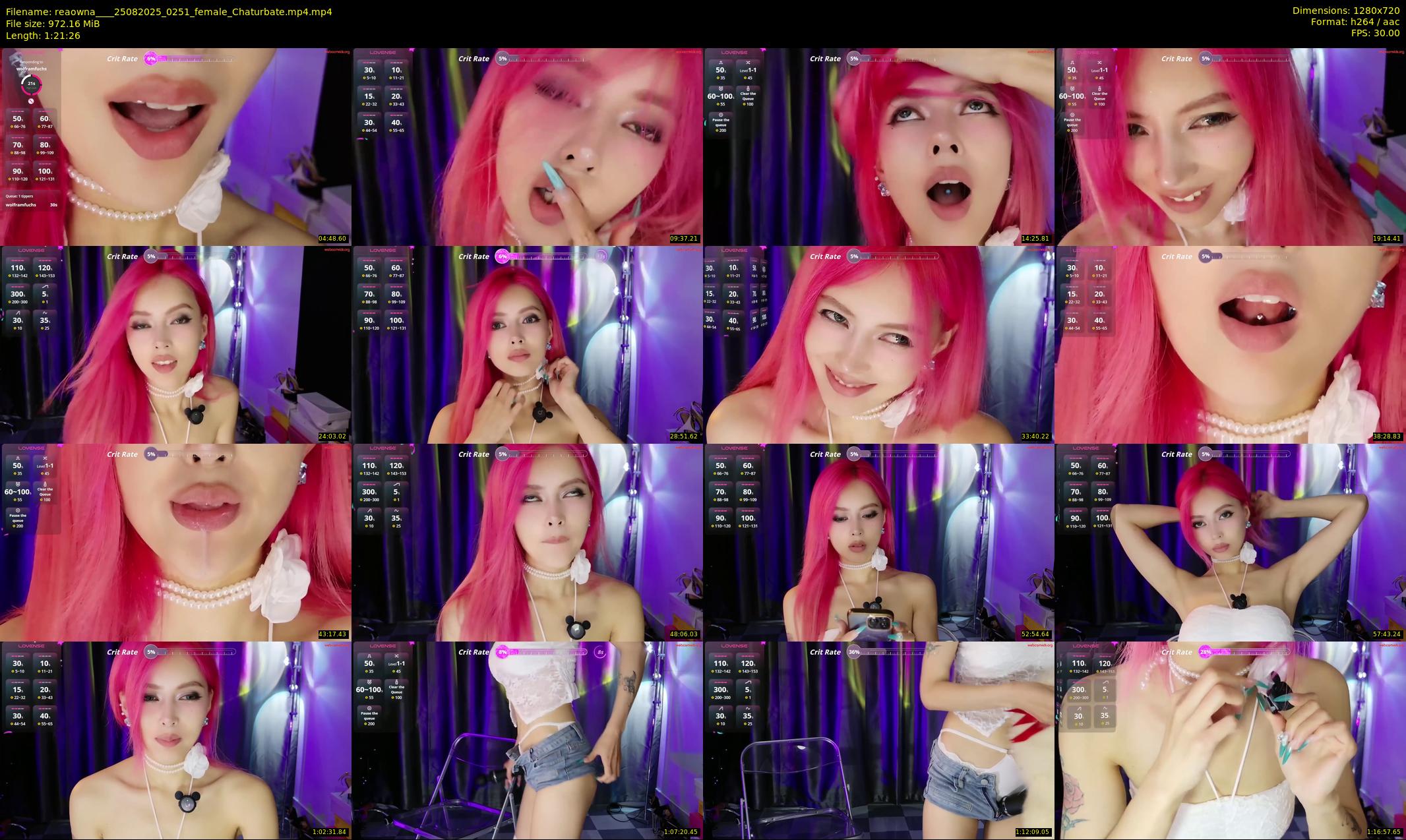 reaowna___ — 82 minute Chaturbate female cam show recording, 720p, Aug 25, 2025