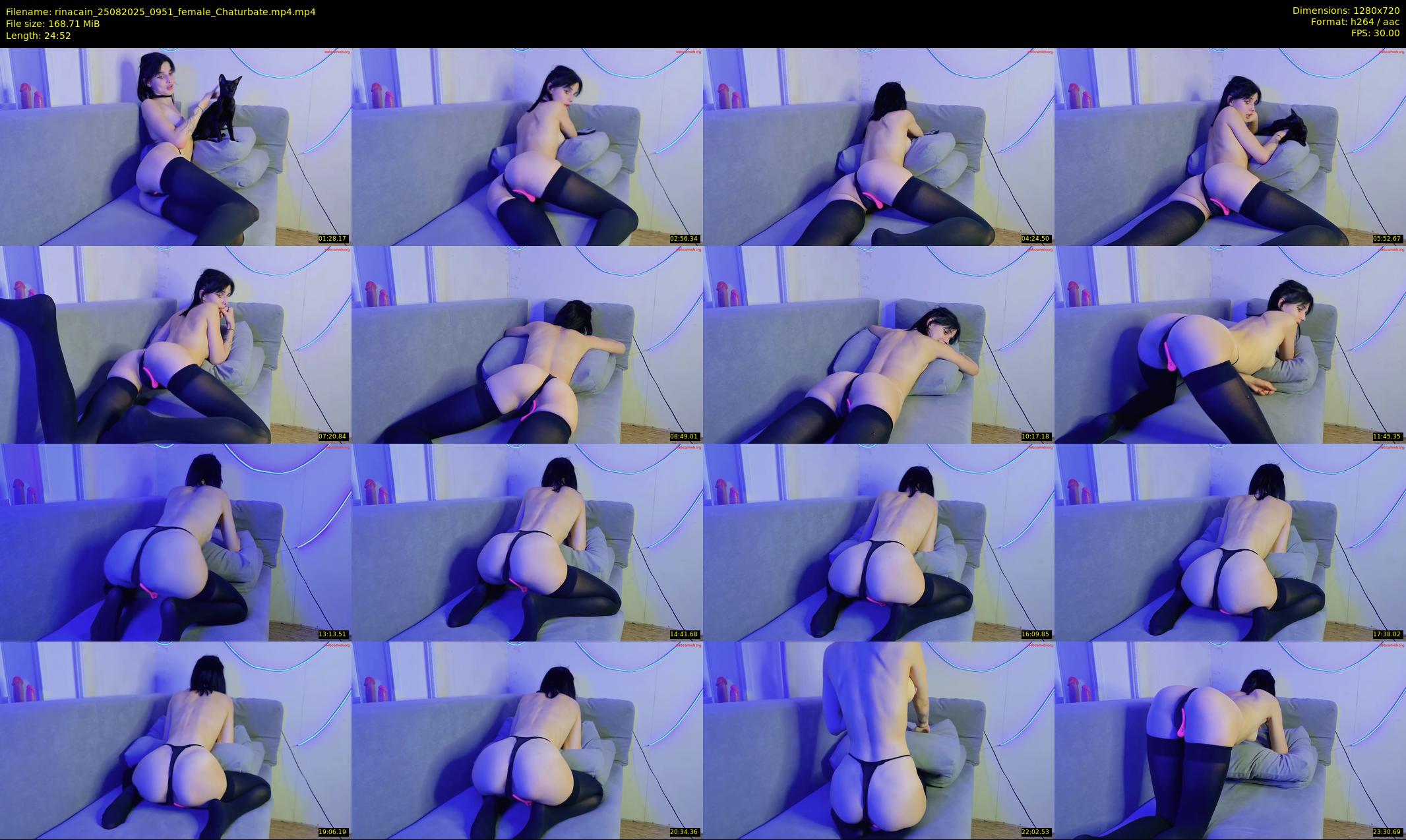 rinacain — 25 minute Chaturbate female cam show recording, 720p, Aug 25, 2025