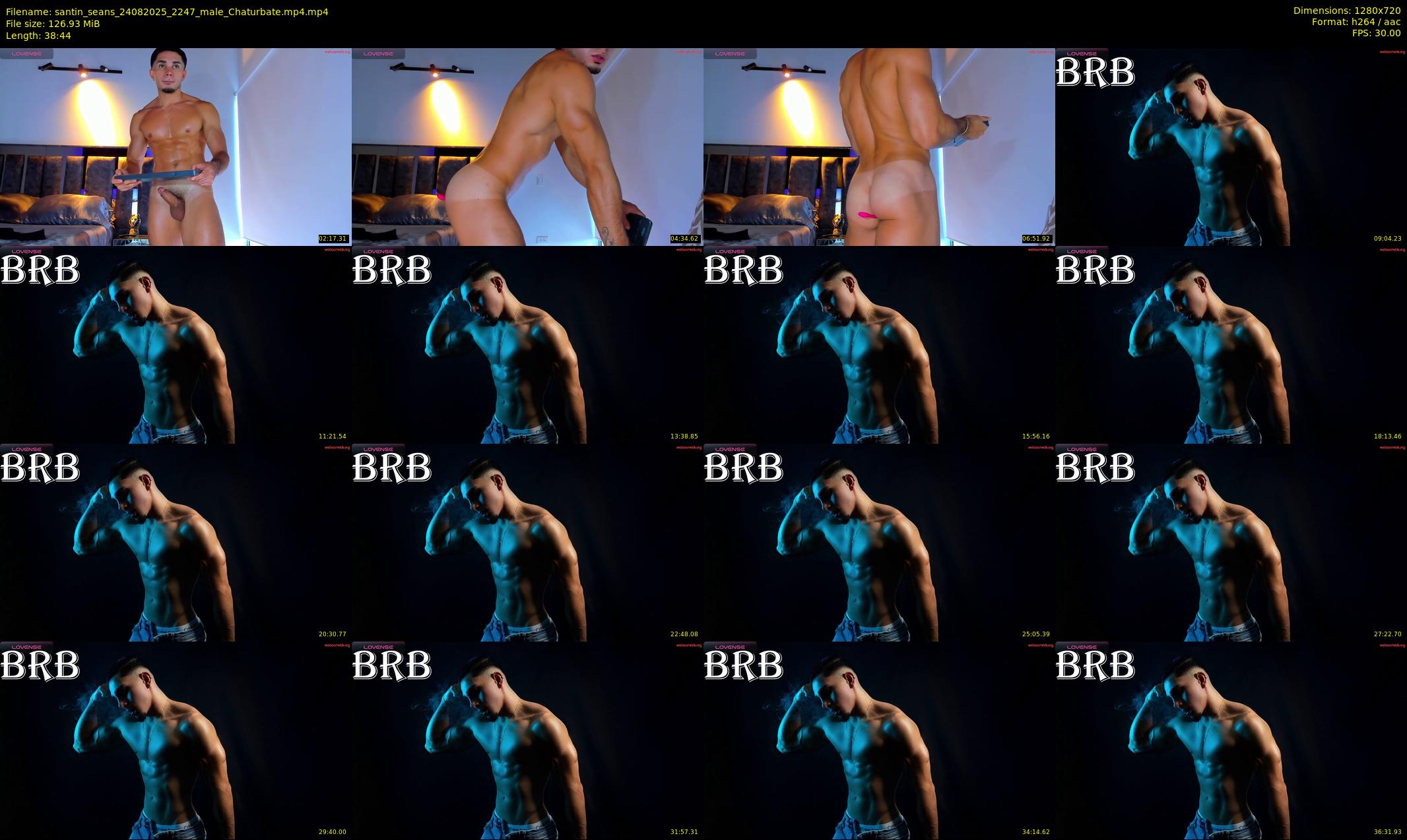 santin_seans — 39 minute Chaturbate male cam show recording, 720p, Aug 24, 2025