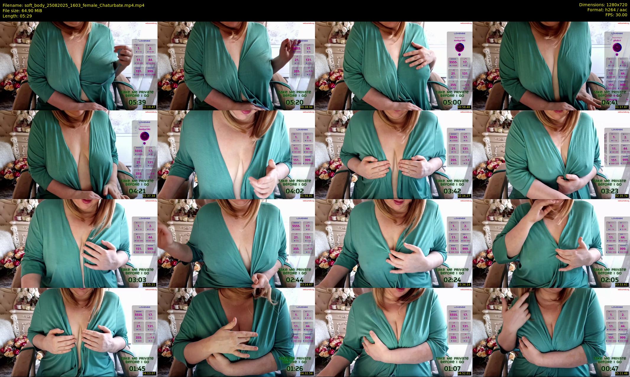 soft_body — 6 minute Chaturbate female cam show recording, 720p, Aug 25, 2025
