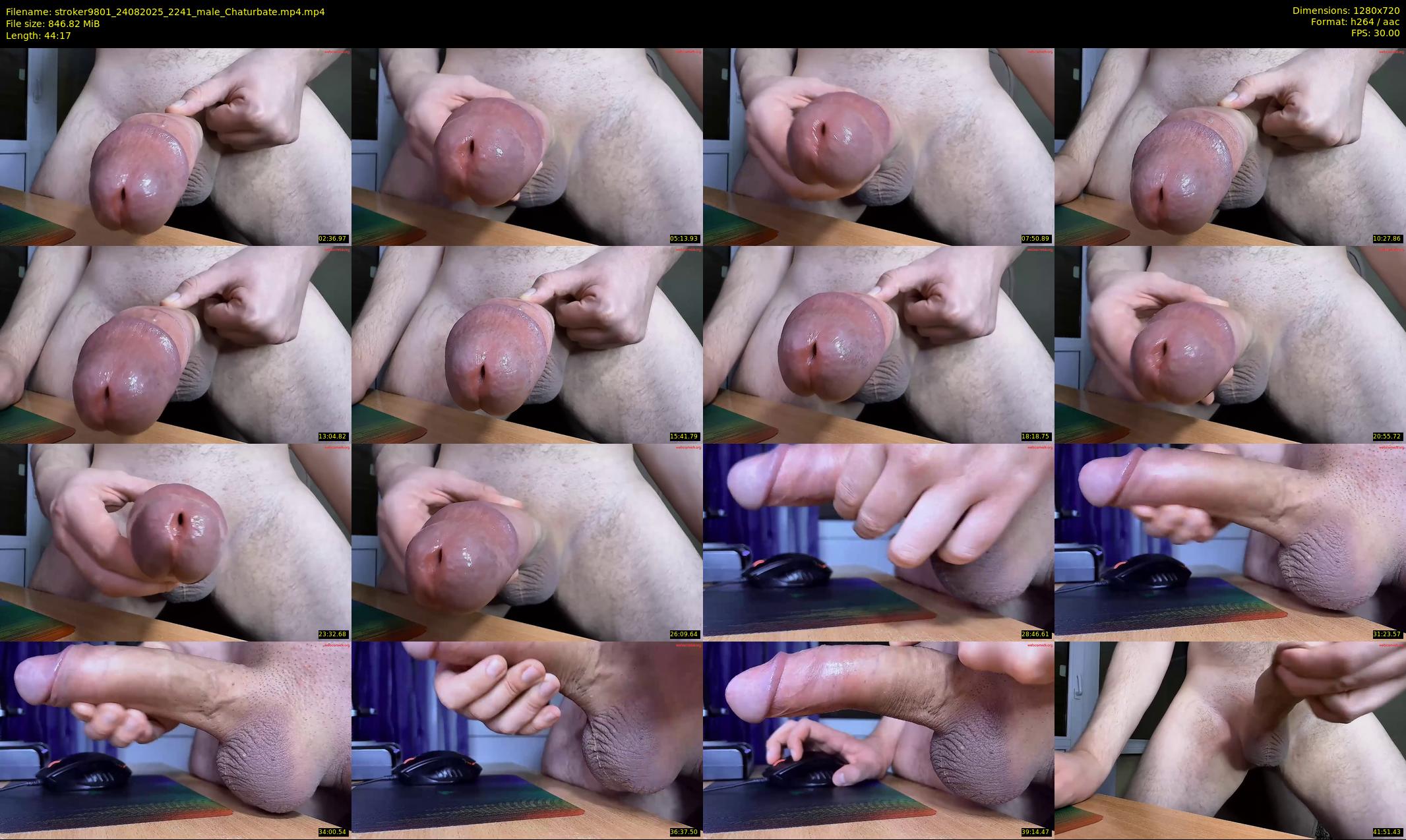 stroker9801 — 45 minute Chaturbate male cam show recording, 720p, Aug 24, 2025