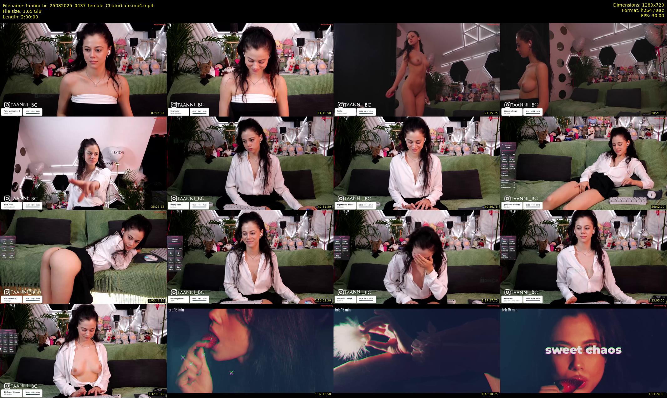taanni_bc — 120 minute Chaturbate female cam show recording, 720p, Aug 25, 2025