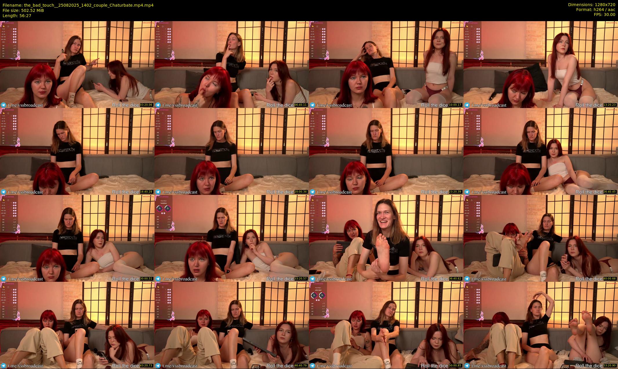 the_bad_touch_ — 57 minute Chaturbate couple cam show recording, 720p, Aug 25, 2025