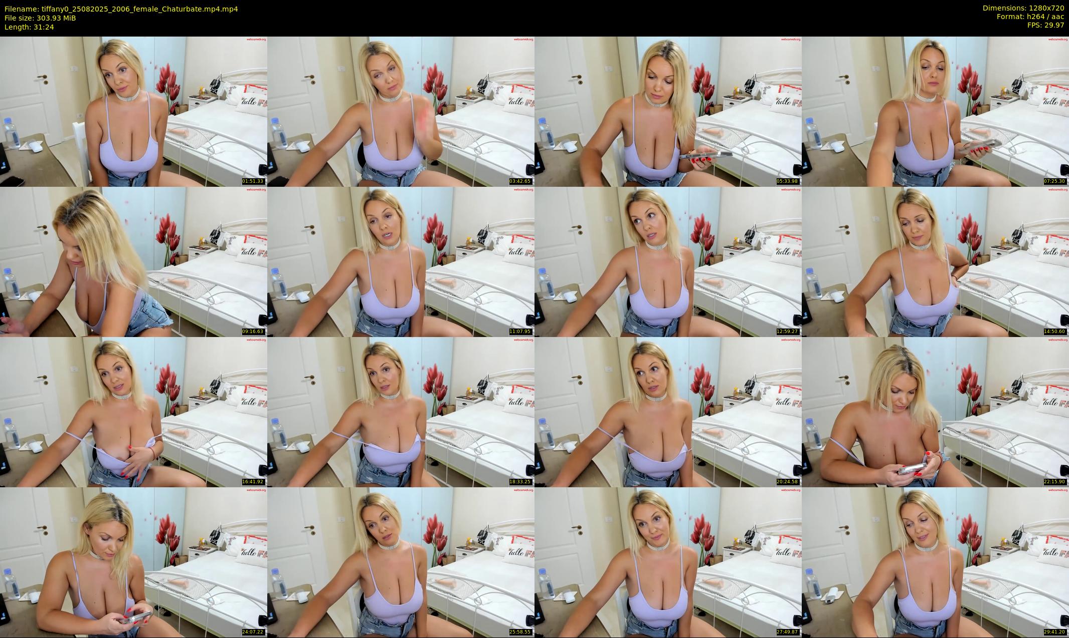 tiffany0 — 32 minute Chaturbate female cam show recording, 720p, Aug 25, 2025