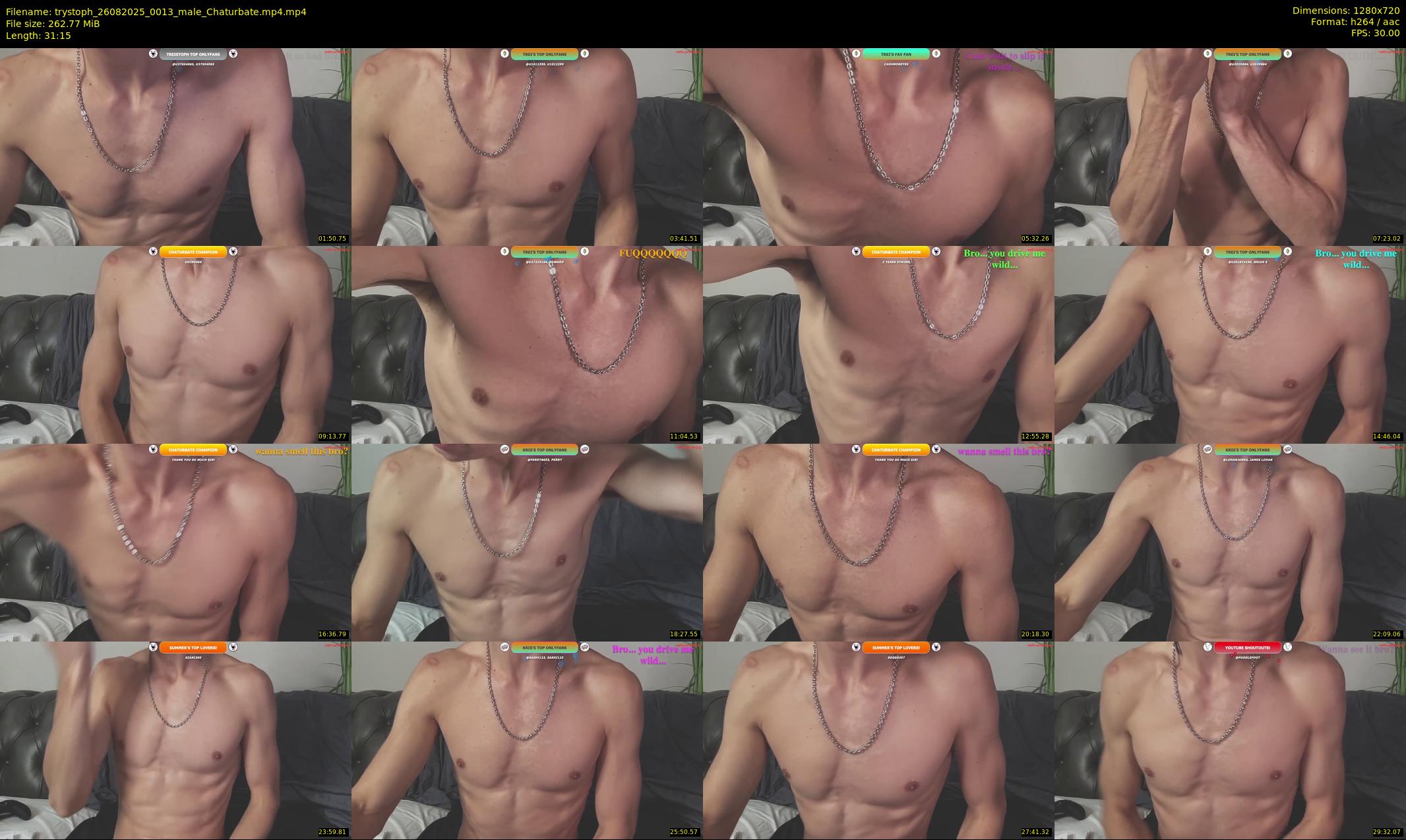 trystoph — 32 minute Chaturbate male cam show recording, 720p, Aug 26, 2025