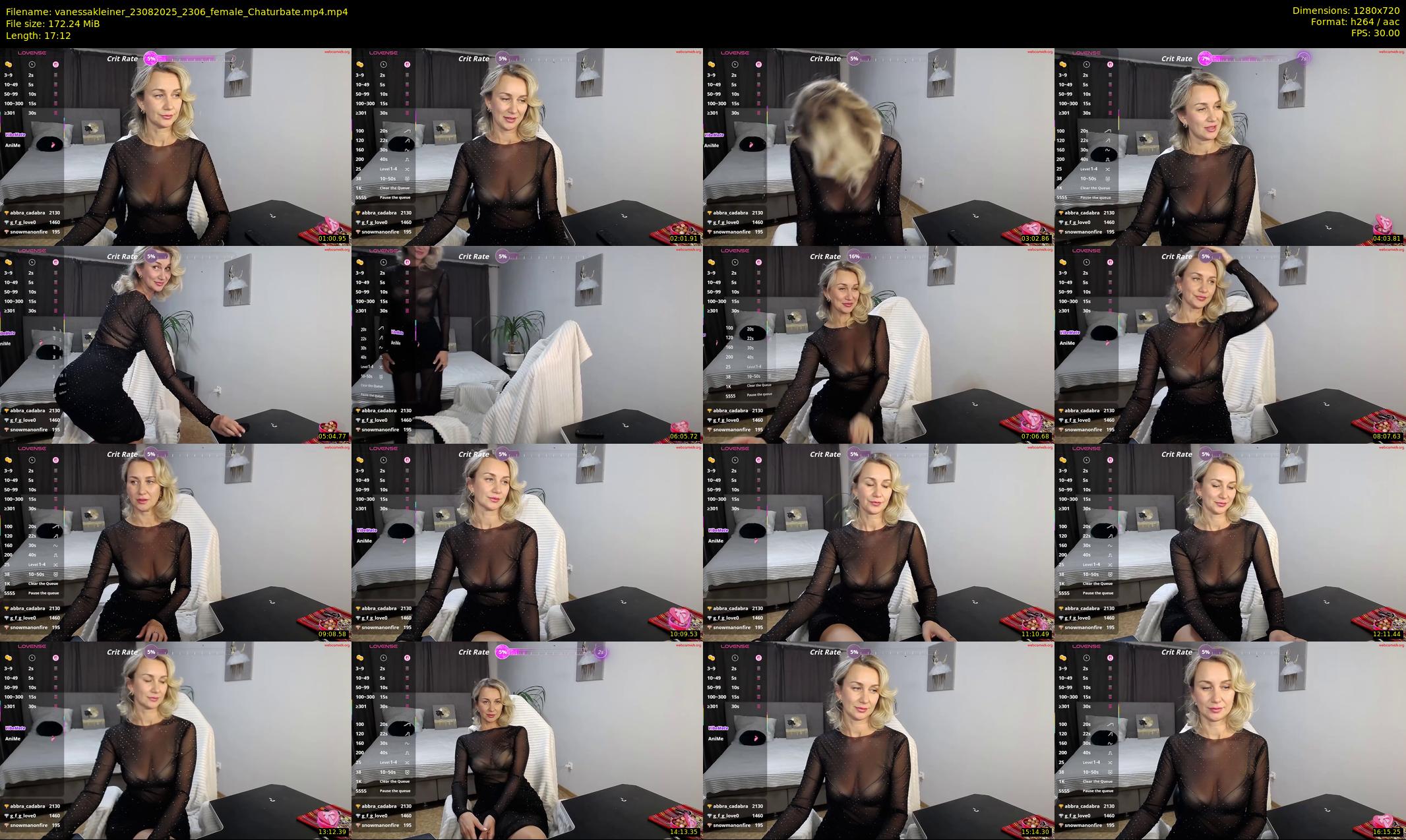 vanessakleiner — 18 minute Chaturbate female cam show recording, 720p, Aug 23, 2025
