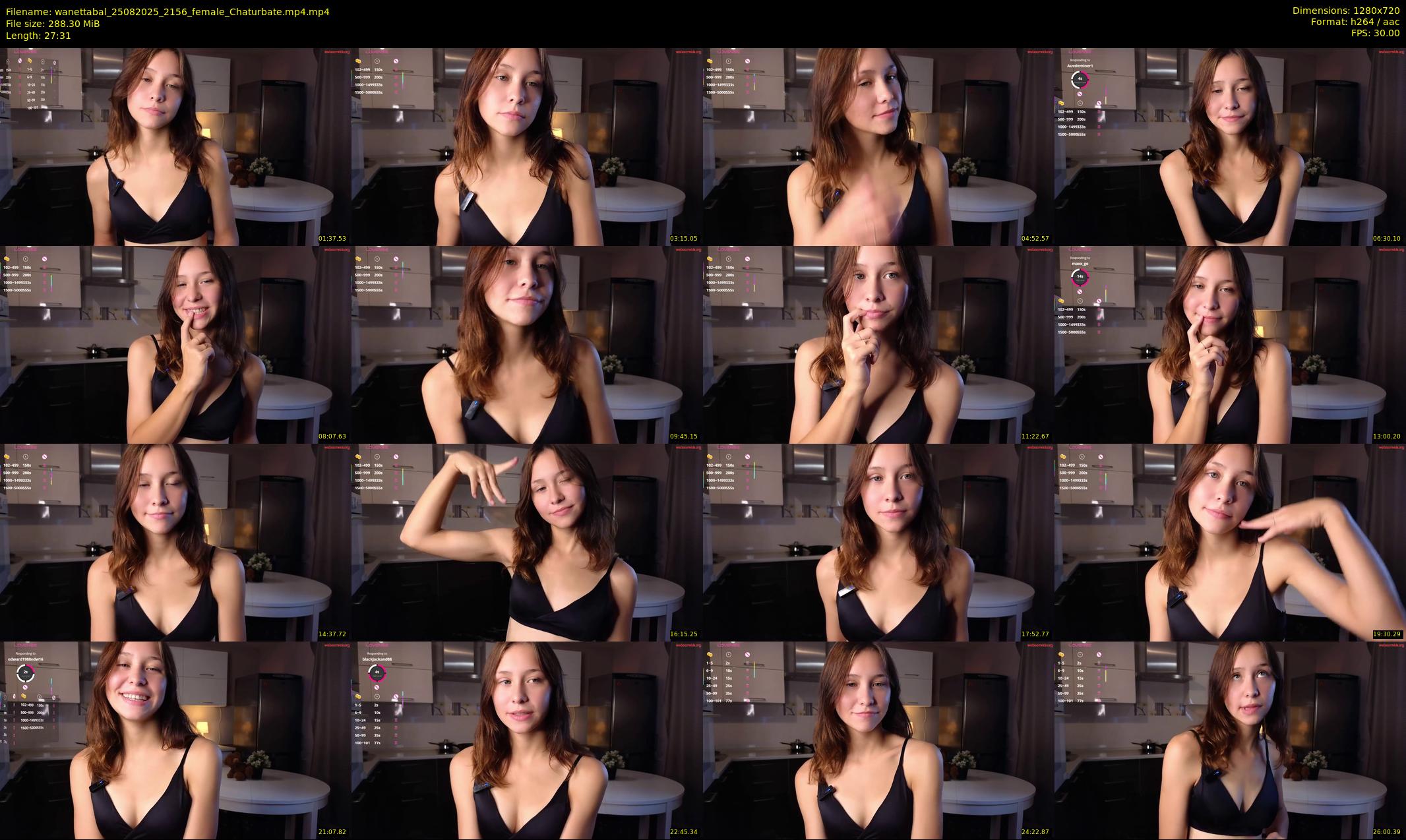 wanettabal — 28 minute Chaturbate female cam show recording, 720p, Aug 25, 2025