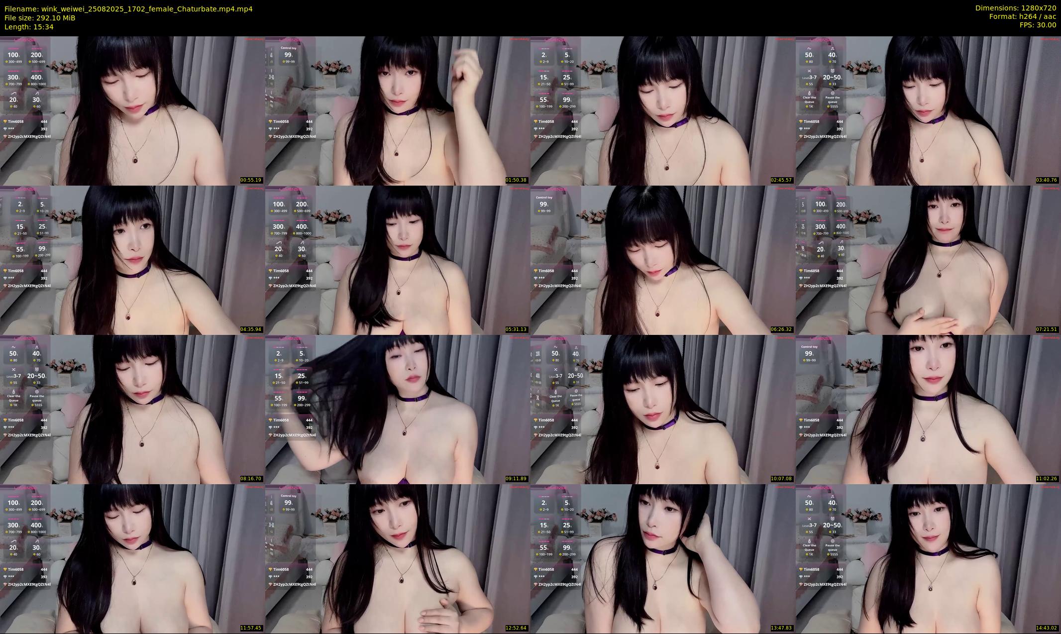 wink_weiwei — 16 minute Chaturbate female cam show recording, 720p, Aug 25, 2025