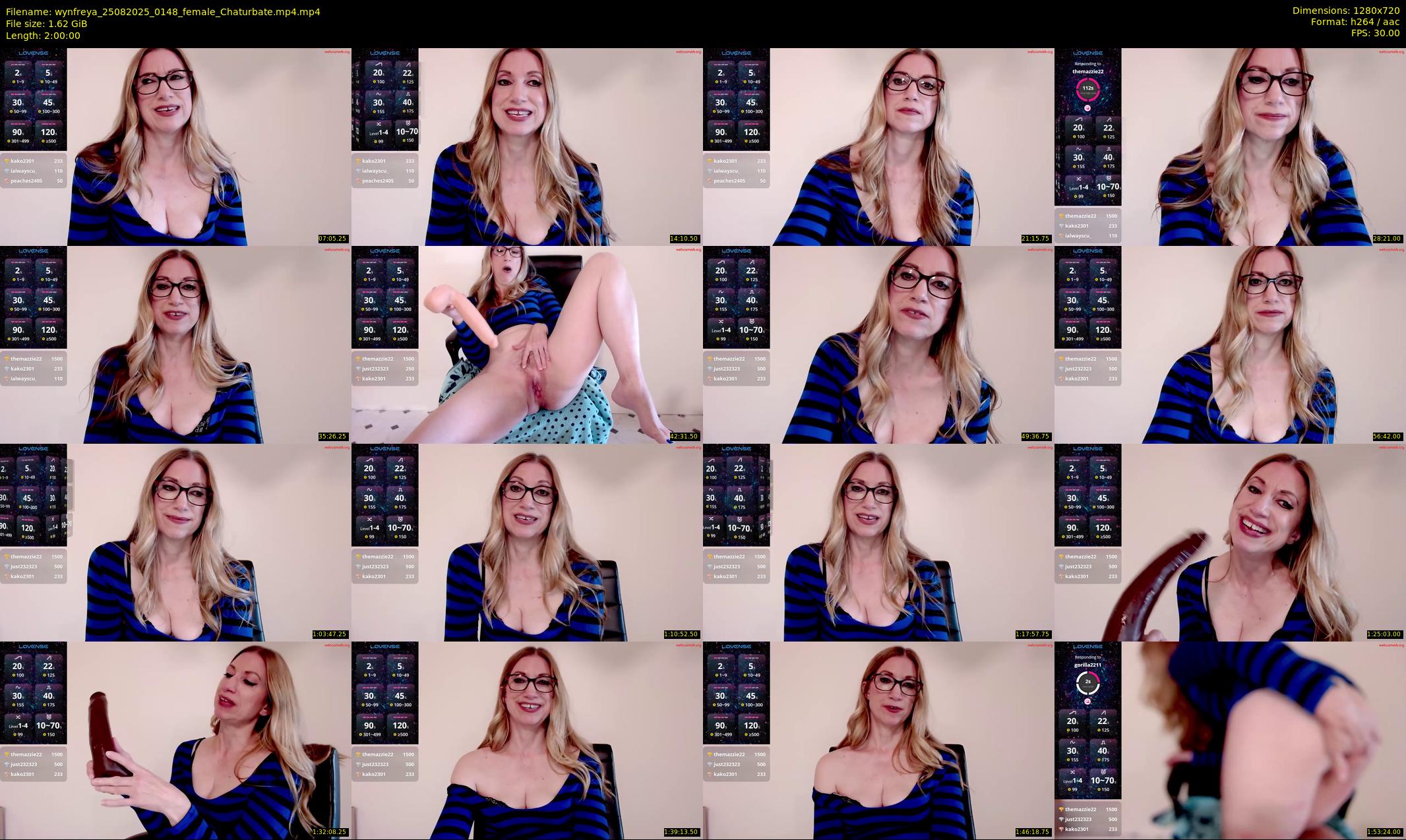 wynfreya — 120 minute Chaturbate female cam show recording, 720p, Aug 25, 2025
