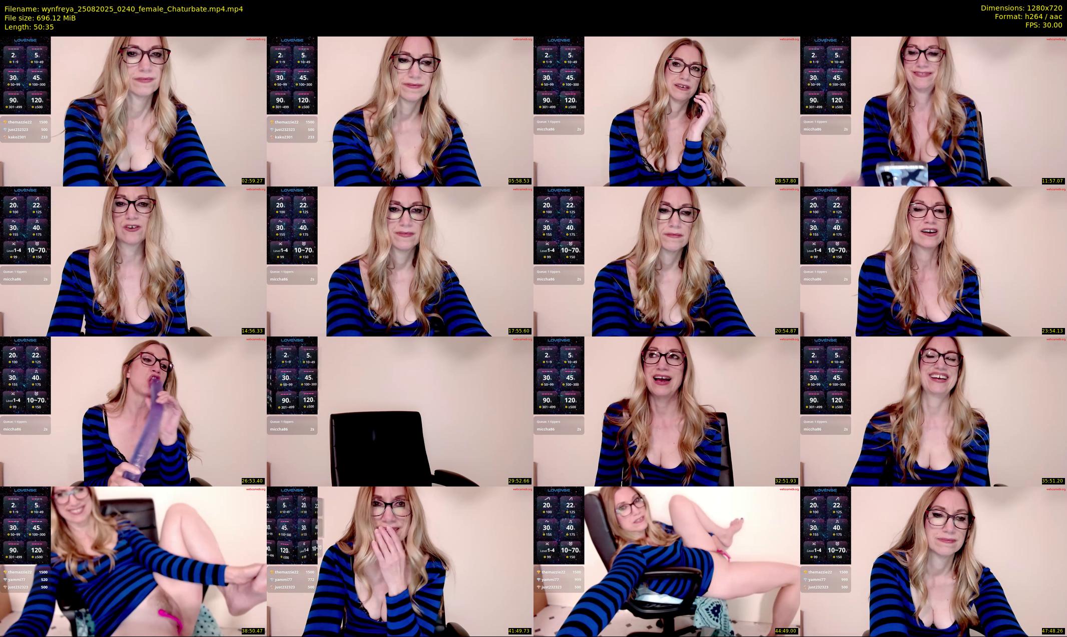 wynfreya — 51 minute Chaturbate female cam show recording, 720p, Aug 25, 2025