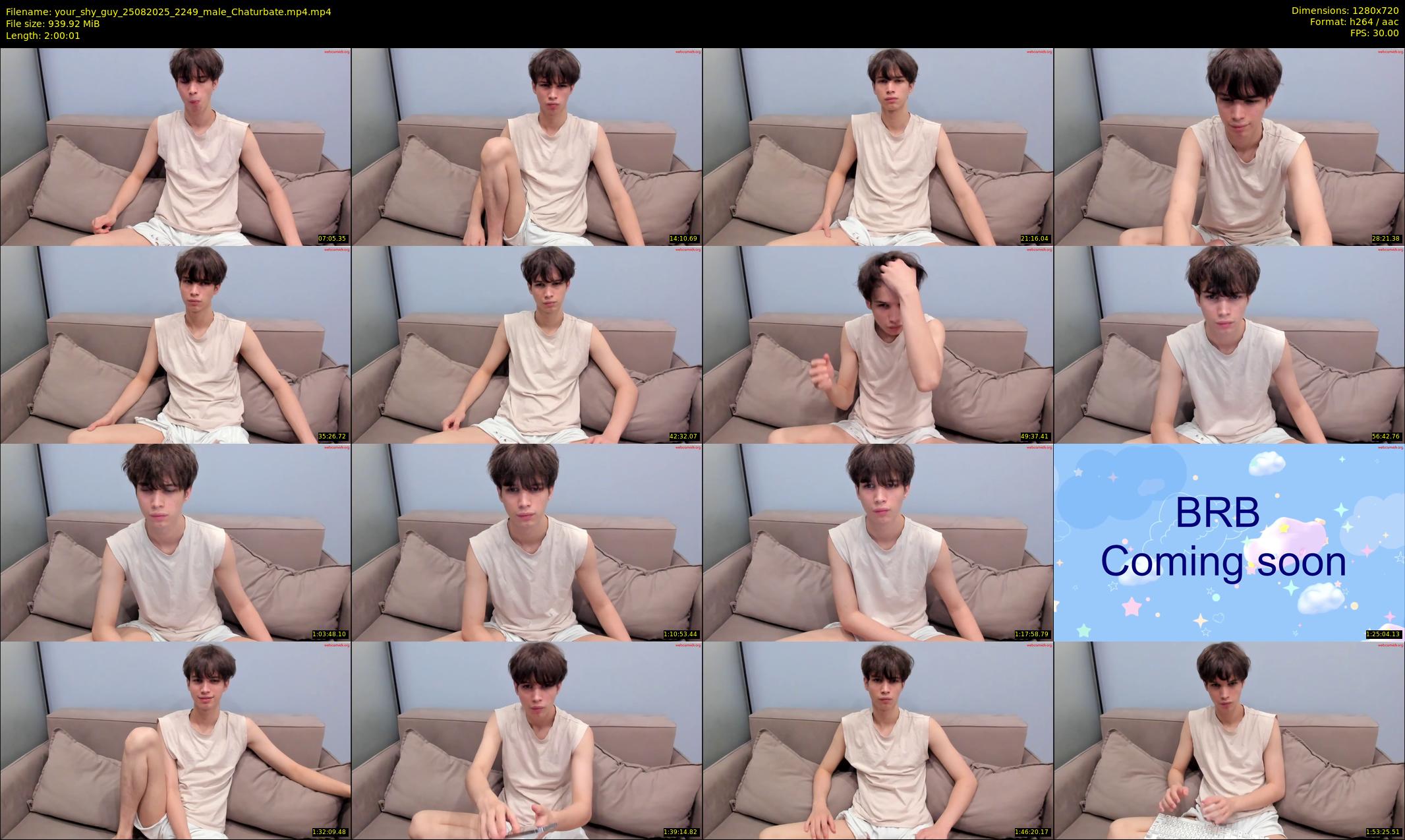 your_shy_guy — 121 minute Chaturbate male cam show recording, 720p, Aug 25, 2025