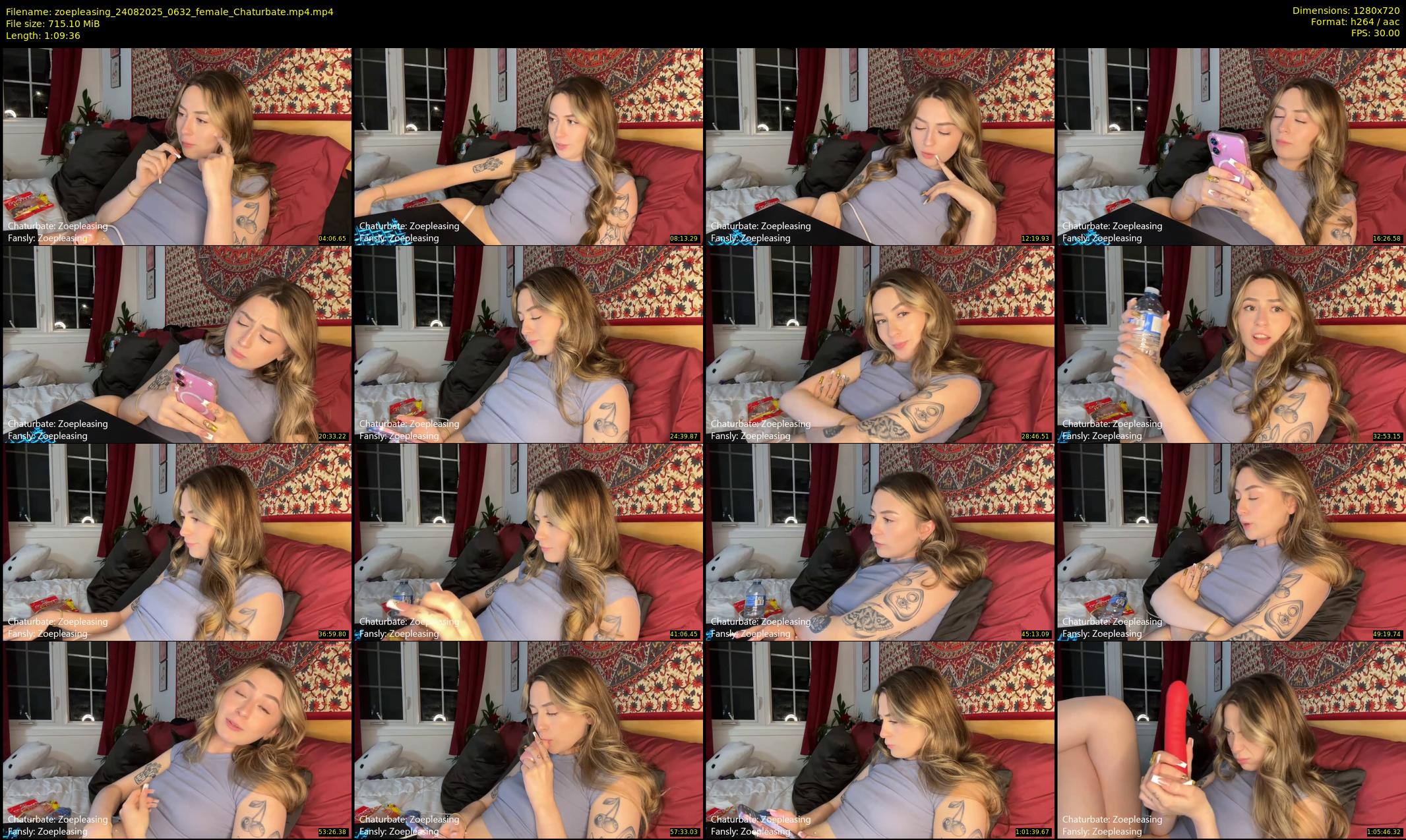 zoepleasing — 70 minute Chaturbate female cam show recording, 720p, Aug 24, 2025