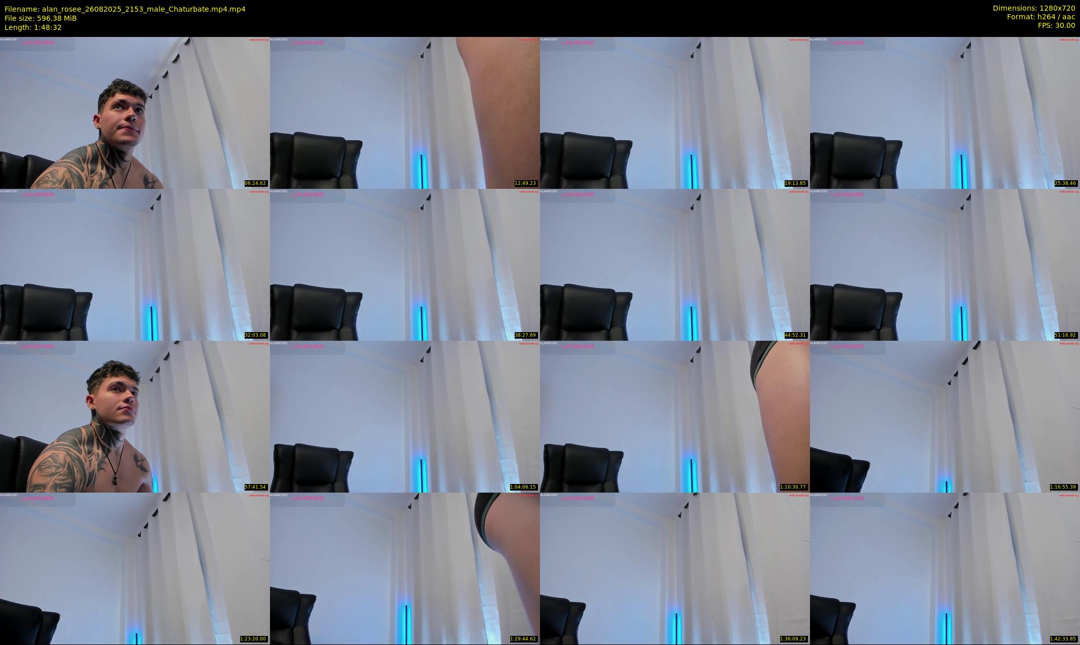 alan_rosee — 109 minute Chaturbate male cam show recording, 720p, Aug 26, 2025