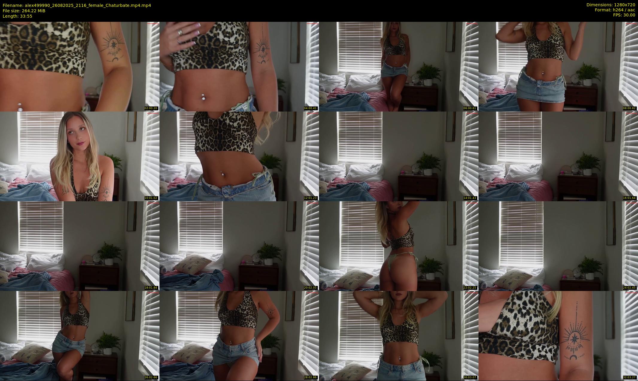 alex499990 — 34 minute Chaturbate female cam show recording, 720p, Aug 26, 2025