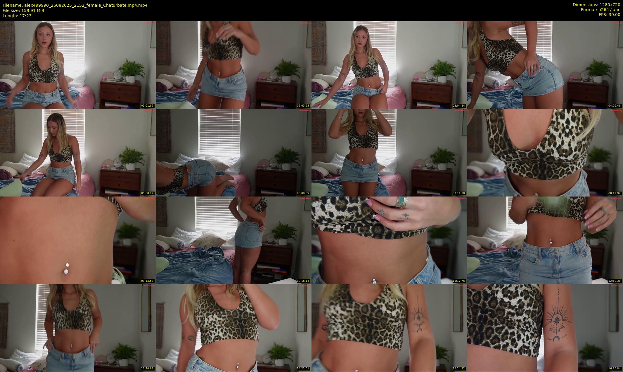alex499990 — 18 minute Chaturbate female cam show recording, 720p, Aug 26, 2025