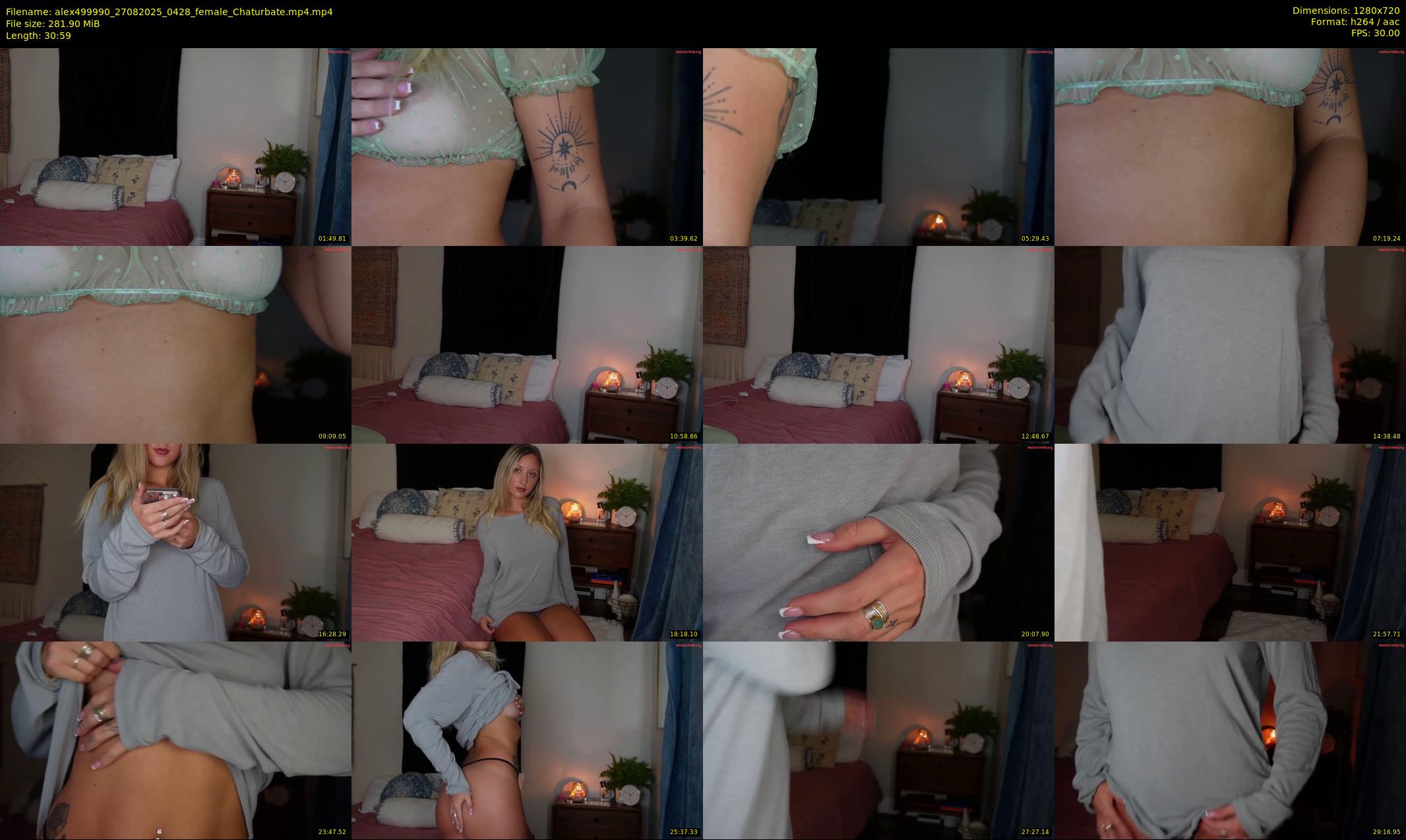 alex499990 — 31 minute Chaturbate female cam show recording, 720p, Aug 27, 2025