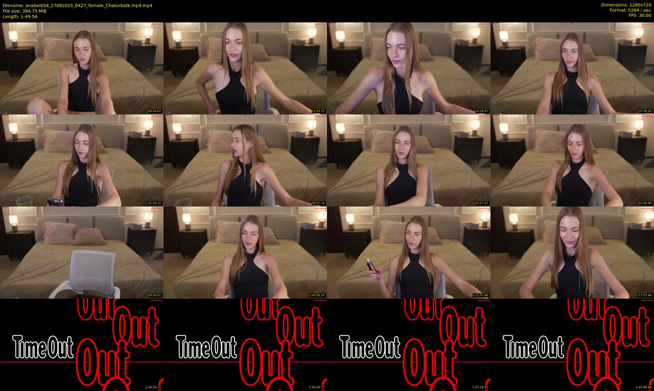 anabel054 — 110 minute Chaturbate female cam show recording, 720p, Aug 27, 2025