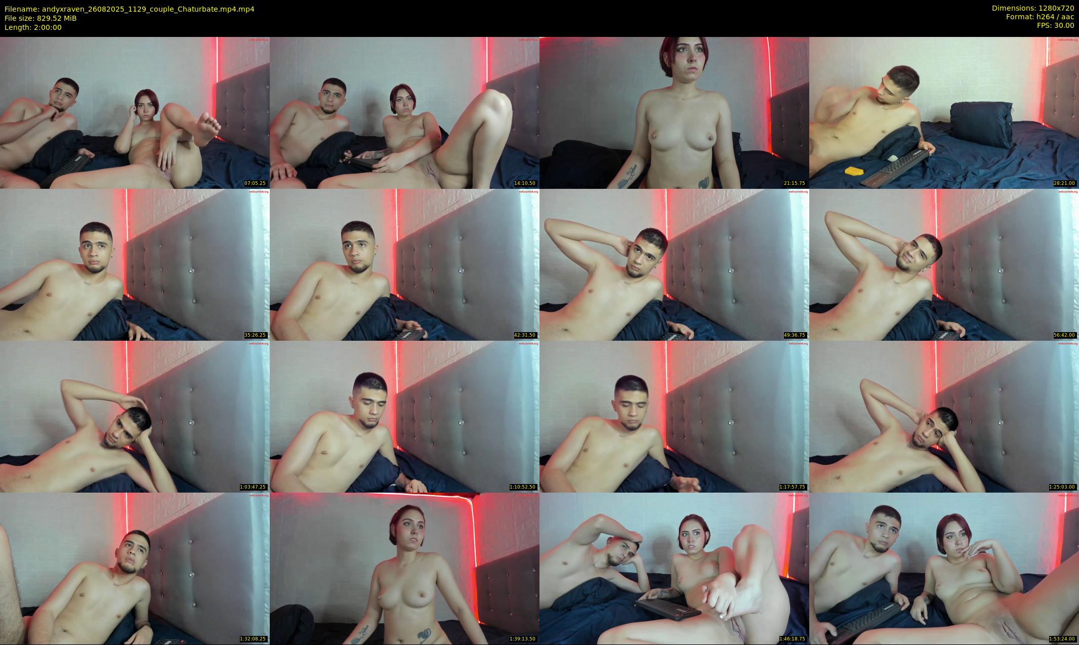 andyxraven — 120 minute Chaturbate couple cam show recording, 720p, Aug 26, 2025