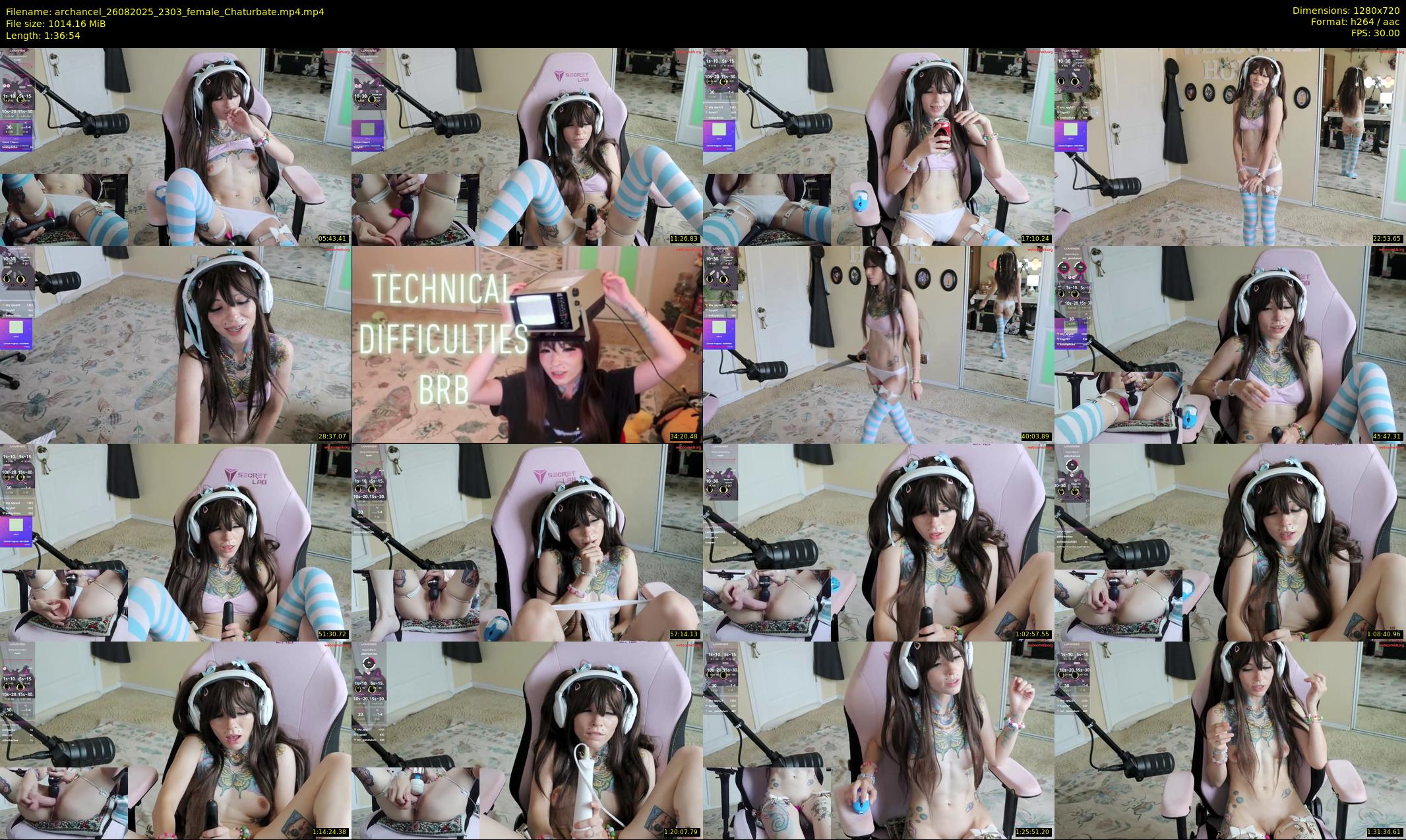 archancel — 97 minute Chaturbate female cam show recording, 720p, Aug 26, 2025