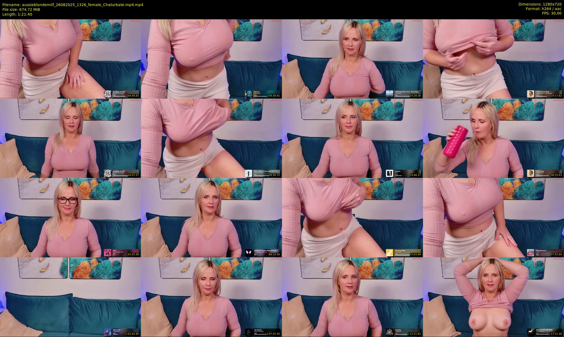 aussieblondemilf — 82 minute Chaturbate female cam show recording, 720p, Aug 26, 2025