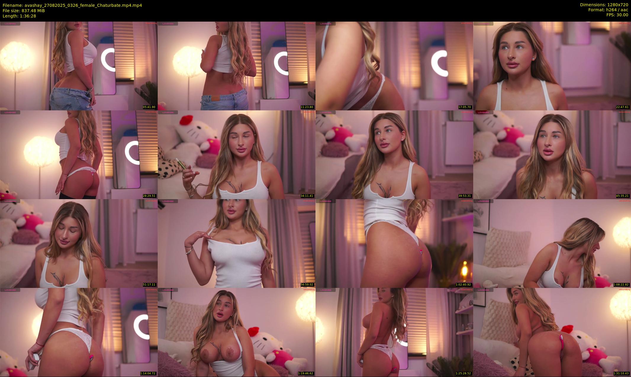 avashay — 97 minute Chaturbate female cam show recording, 720p, Aug 27, 2025
