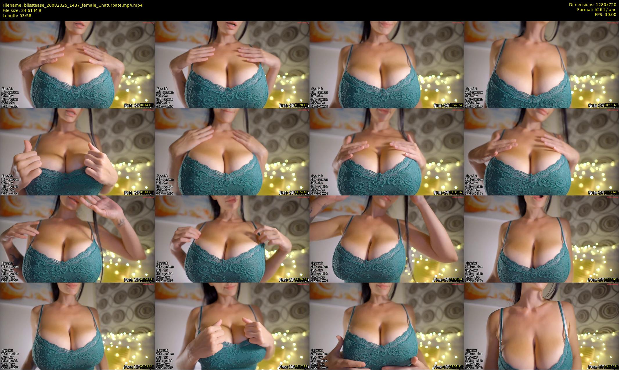 blisstease — 4 minute Chaturbate female cam show recording, 720p, Aug 26, 2025