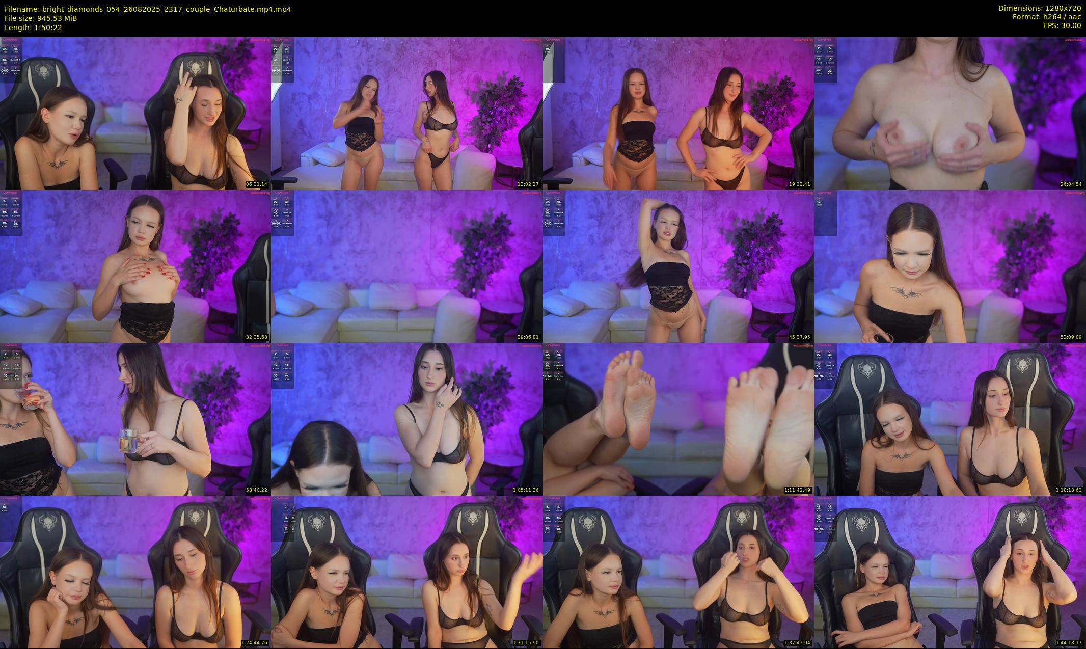 bright_diamonds_054 — 111 minute Chaturbate couple cam show recording, 720p, Aug 26, 2025