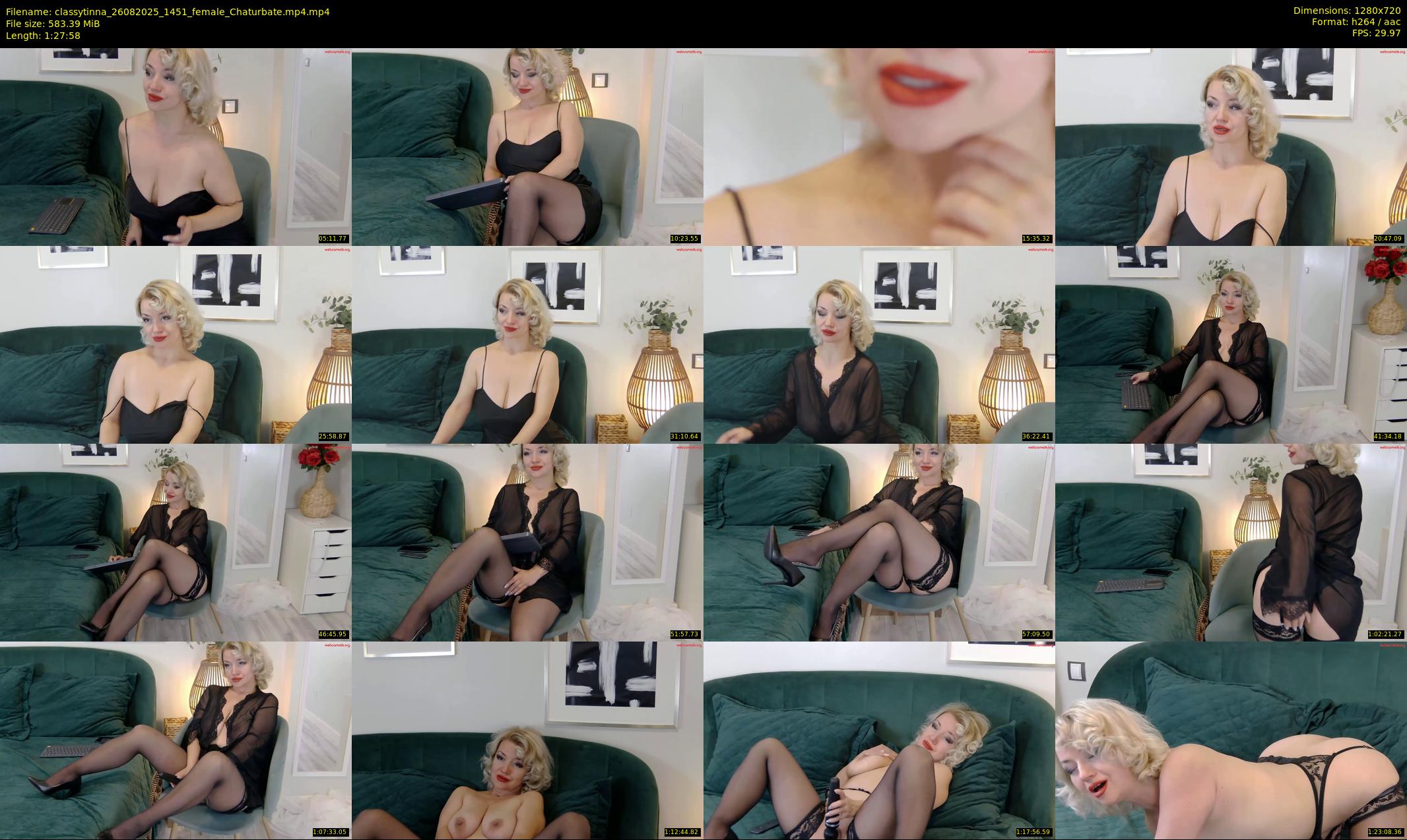 classytinna — 88 minute Chaturbate female cam show recording, 720p, Aug 26, 2025