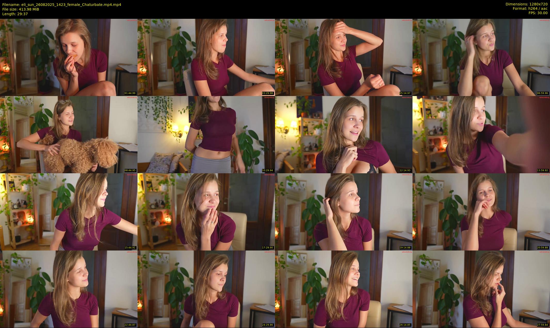 eli_sun — 30 minute Chaturbate female cam show recording, 720p, Aug 26, 2025