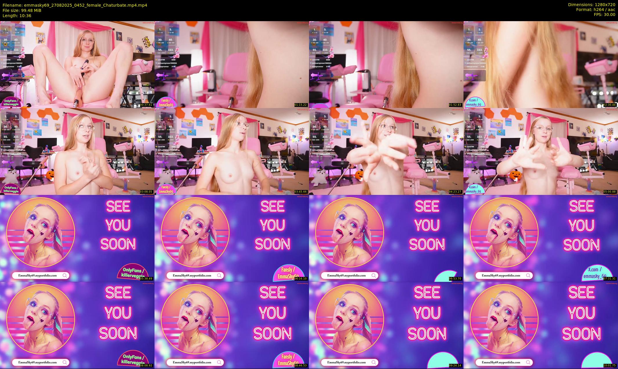 emmasky69 — 11 minute Chaturbate female cam show recording, 720p, Aug 27, 2025