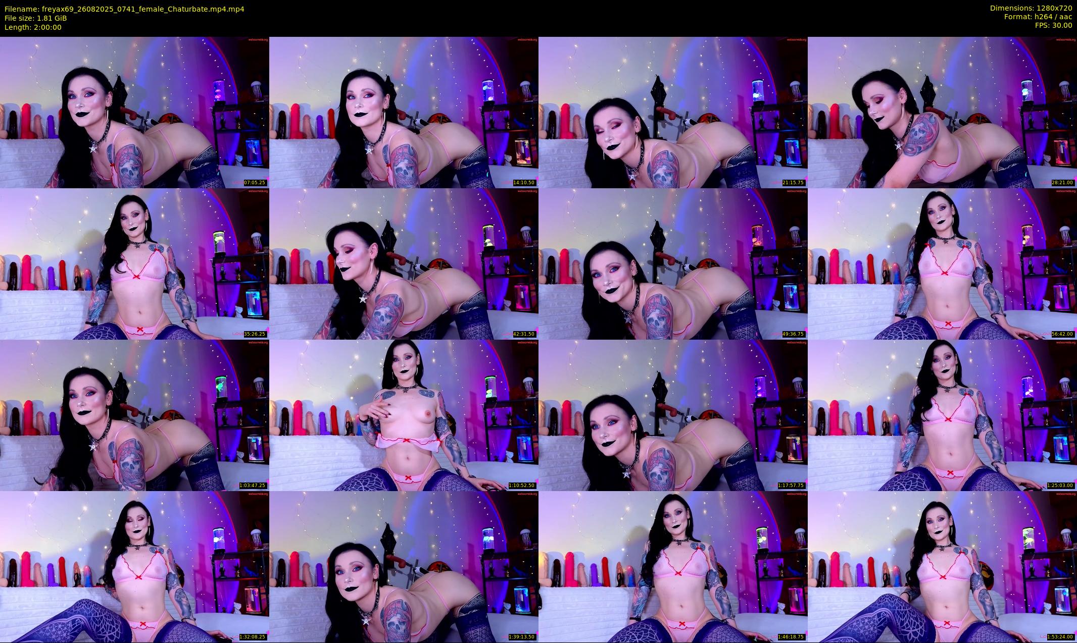 freyax69 — 120 minute Chaturbate female cam show recording, 720p, Aug 26, 2025
