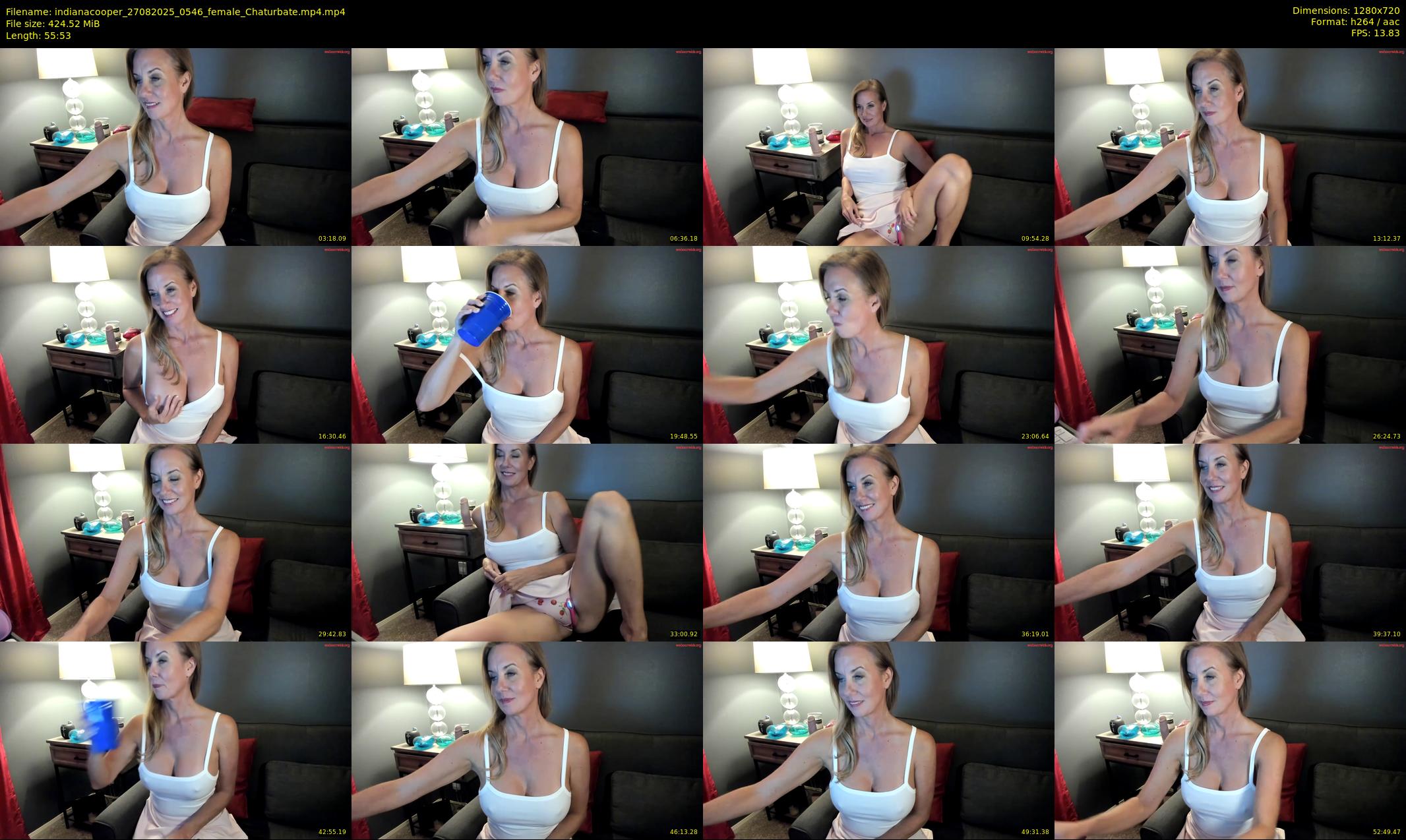 indianacooper — 56 minute Chaturbate female cam show recording, 720p, Aug 27, 2025