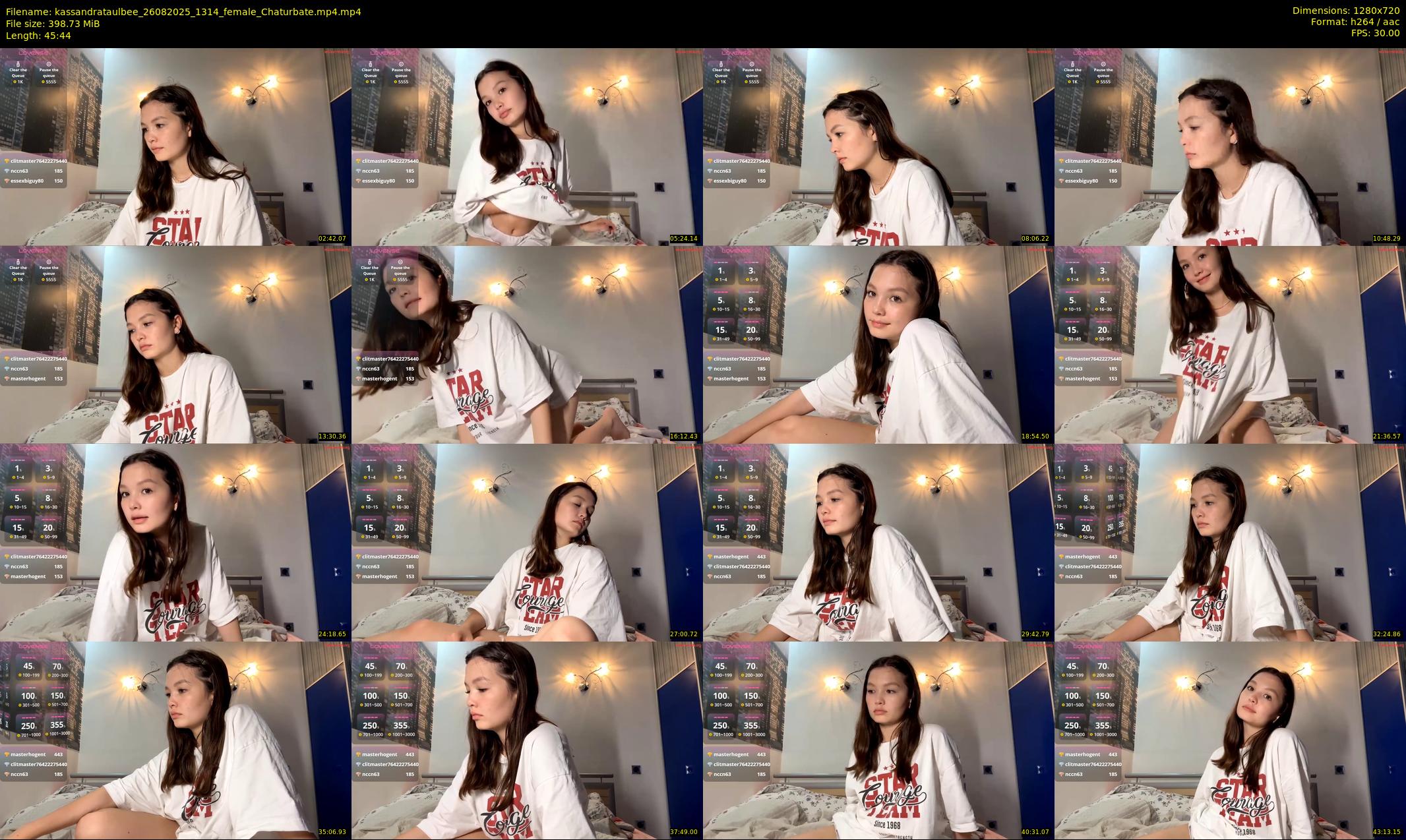 kassandrataulbee — 46 minute Chaturbate female cam show recording, 720p, Aug 26, 2025