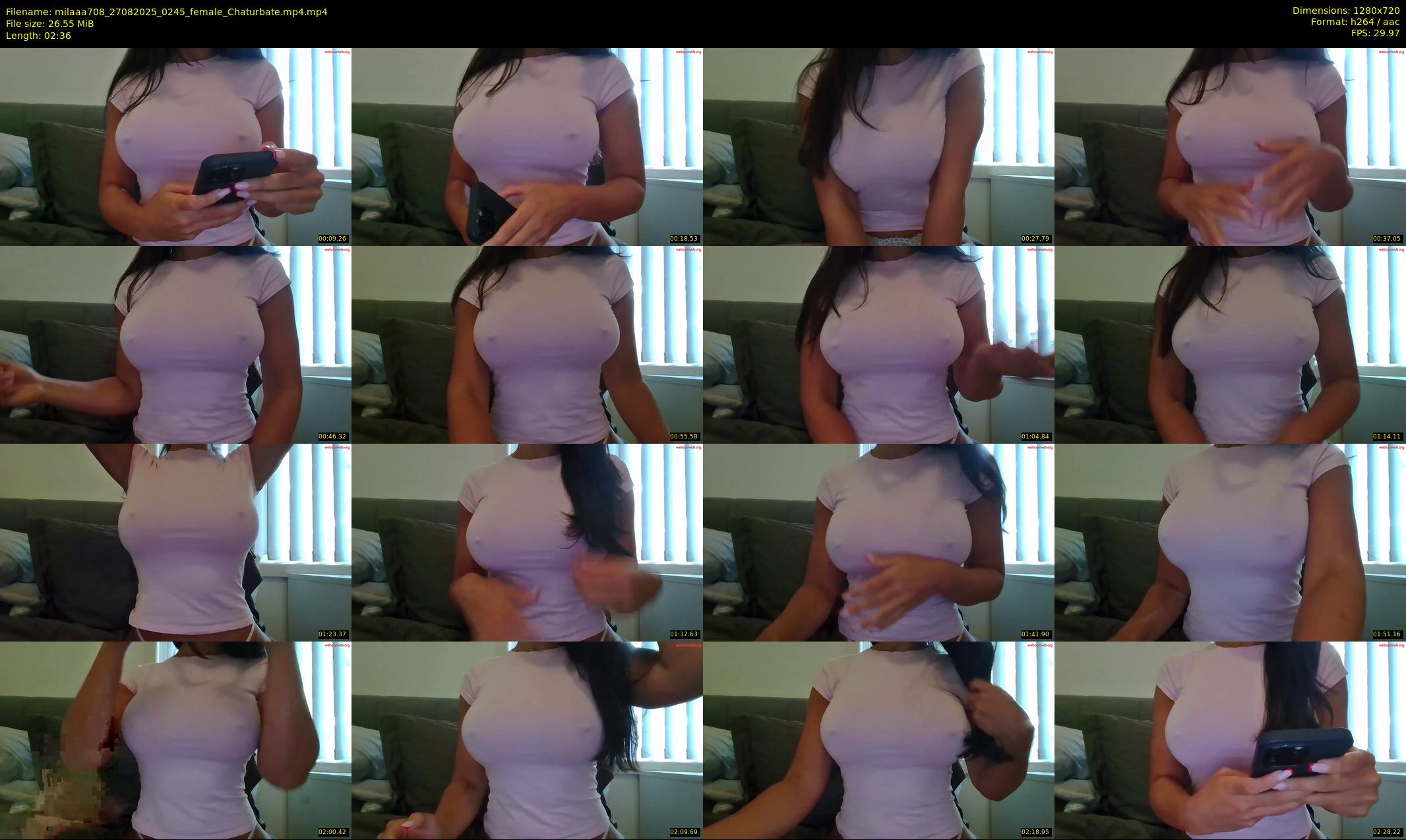 milaaa708 — 3 minute Chaturbate female cam show recording, 720p, Aug 27, 2025