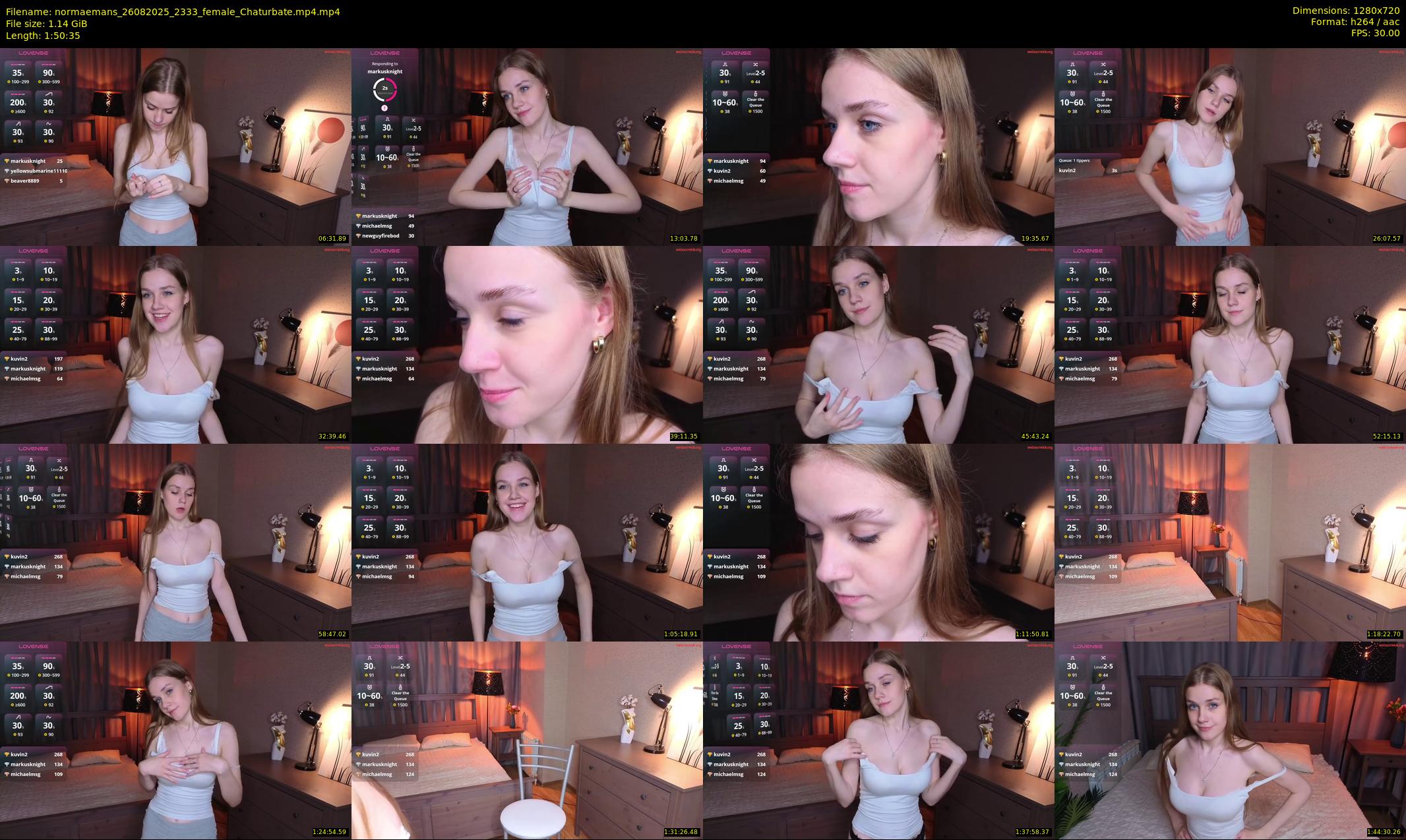 normaemans — 111 minute Chaturbate female cam show recording, 720p, Aug 26, 2025