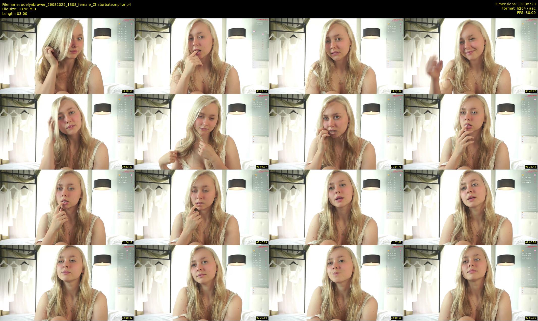odelynbrower — 3 minute Chaturbate female cam show recording, 720p, Aug 26, 2025