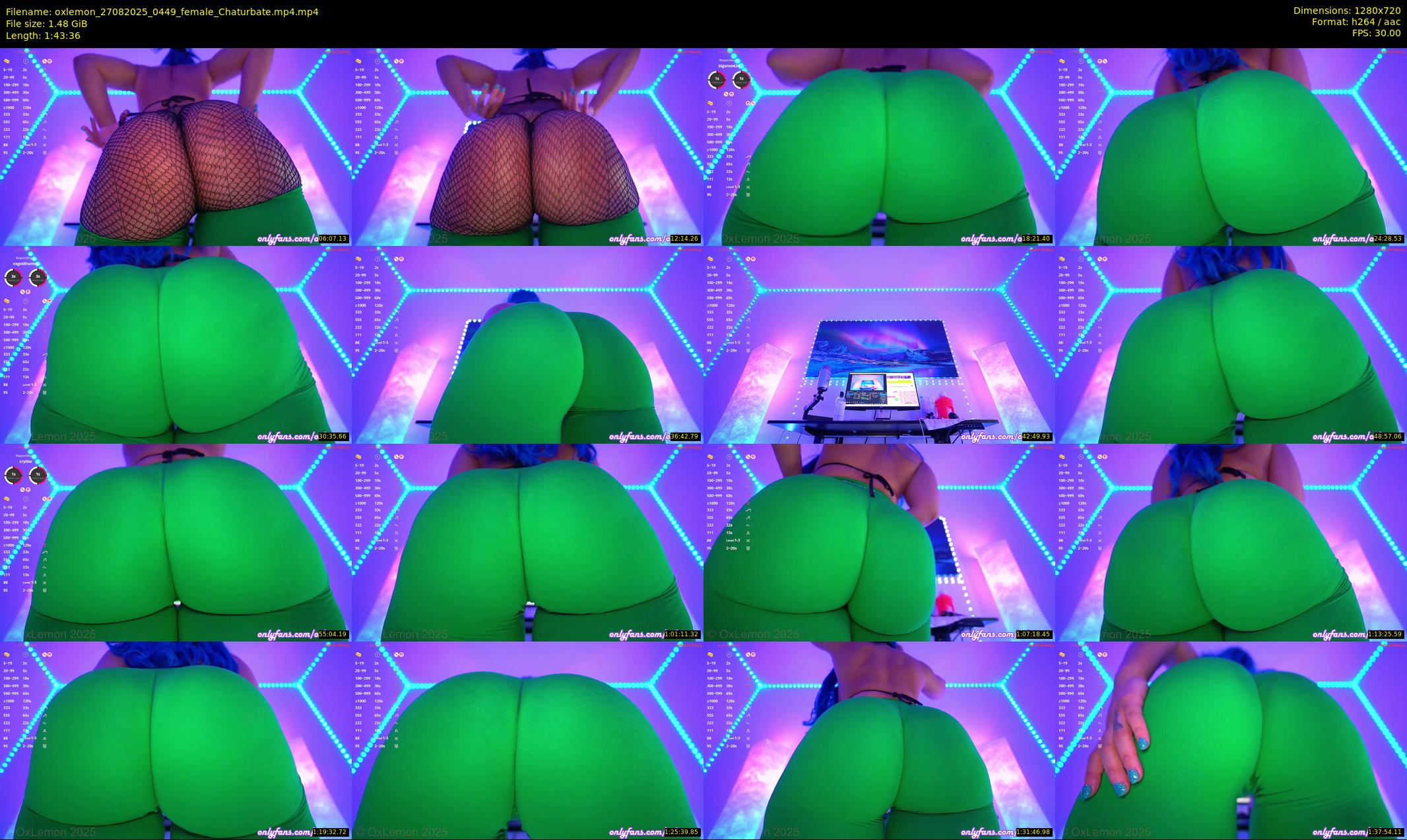 oxlemon — 104 minute Chaturbate female cam show recording, 720p, Aug 27, 2025