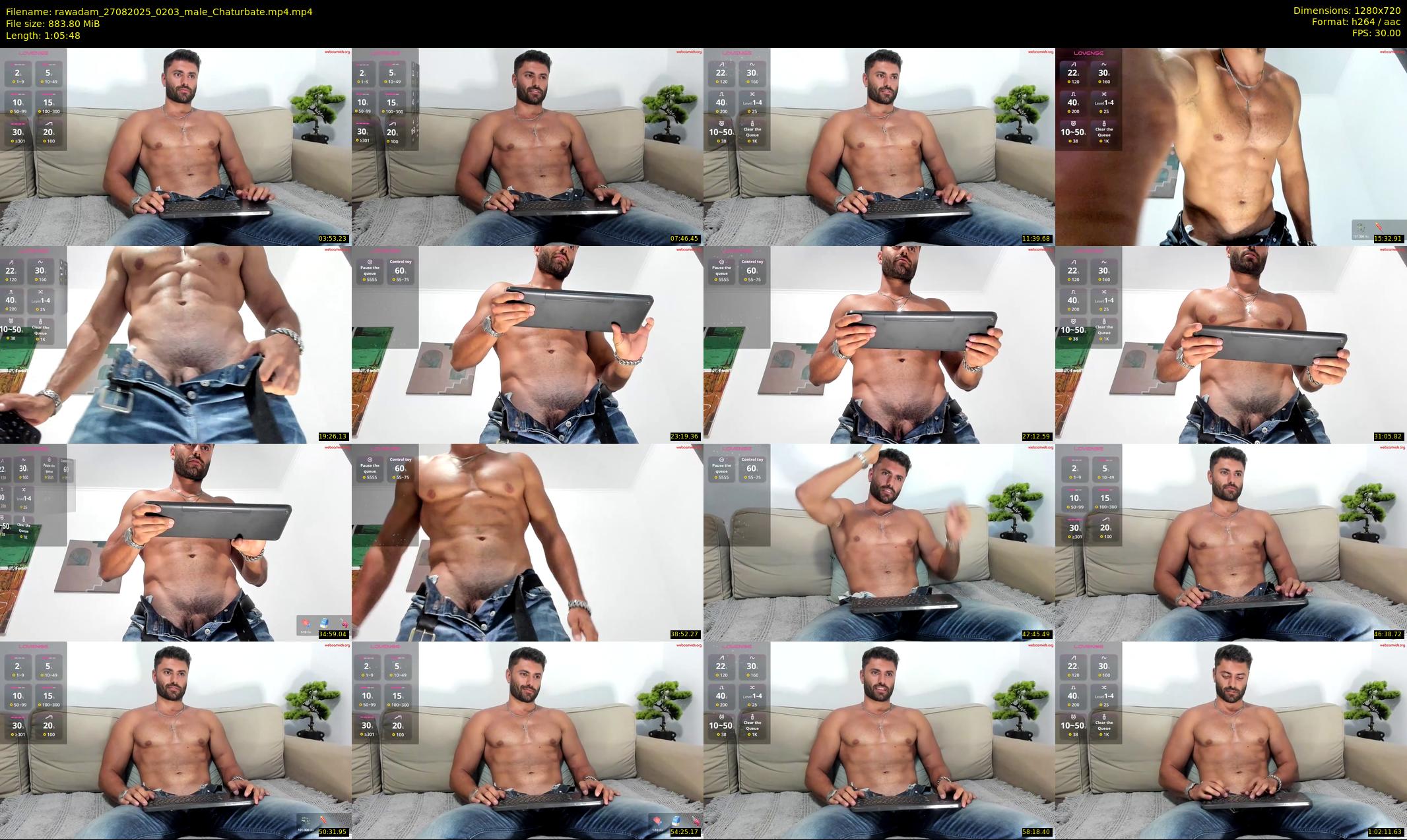 rawadam — 66 minute Chaturbate male cam show recording, 720p, Aug 27, 2025
